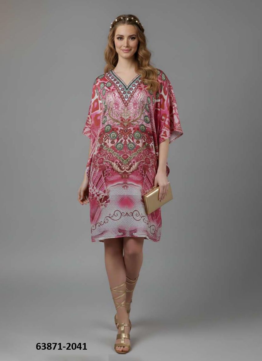 SILK PONCHO 6 - Catalog # 63871 (Set of 8 Kaftans / Ponchos) by Desi Muse SILK PONCHO 6 - Catalog # 63871 (Set of 8 Kaftans / Ponchos) by Desi Muse