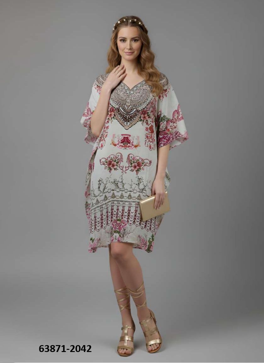 SILK PONCHO 6 - Catalog # 63871 (Set of 8 Kaftans / Ponchos) by Desi Muse SILK PONCHO 6 - Catalog # 63871 (Set of 8 Kaftans / Ponchos) by Desi Muse