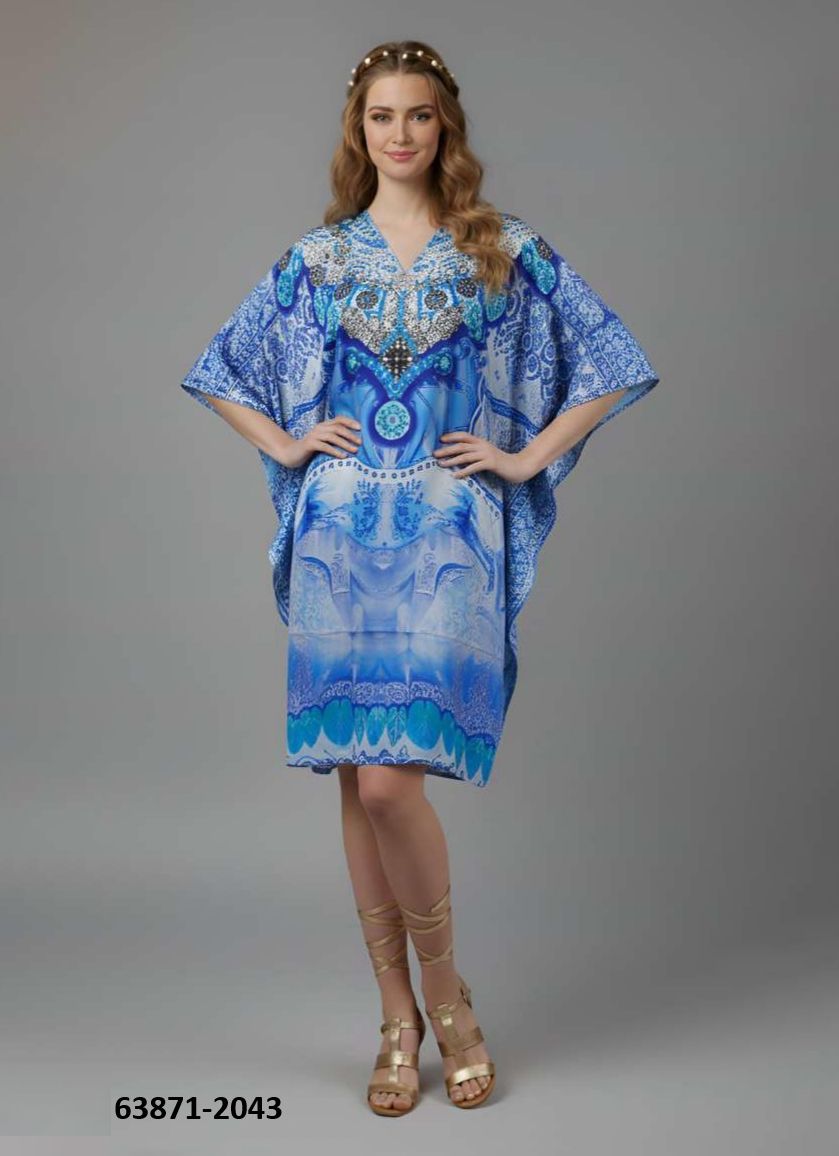 SILK PONCHO 6 - Catalog # 63871 (Set of 8 Kaftans / Ponchos) by Desi Muse SILK PONCHO 6 - Catalog # 63871 (Set of 8 Kaftans / Ponchos) by Desi Muse