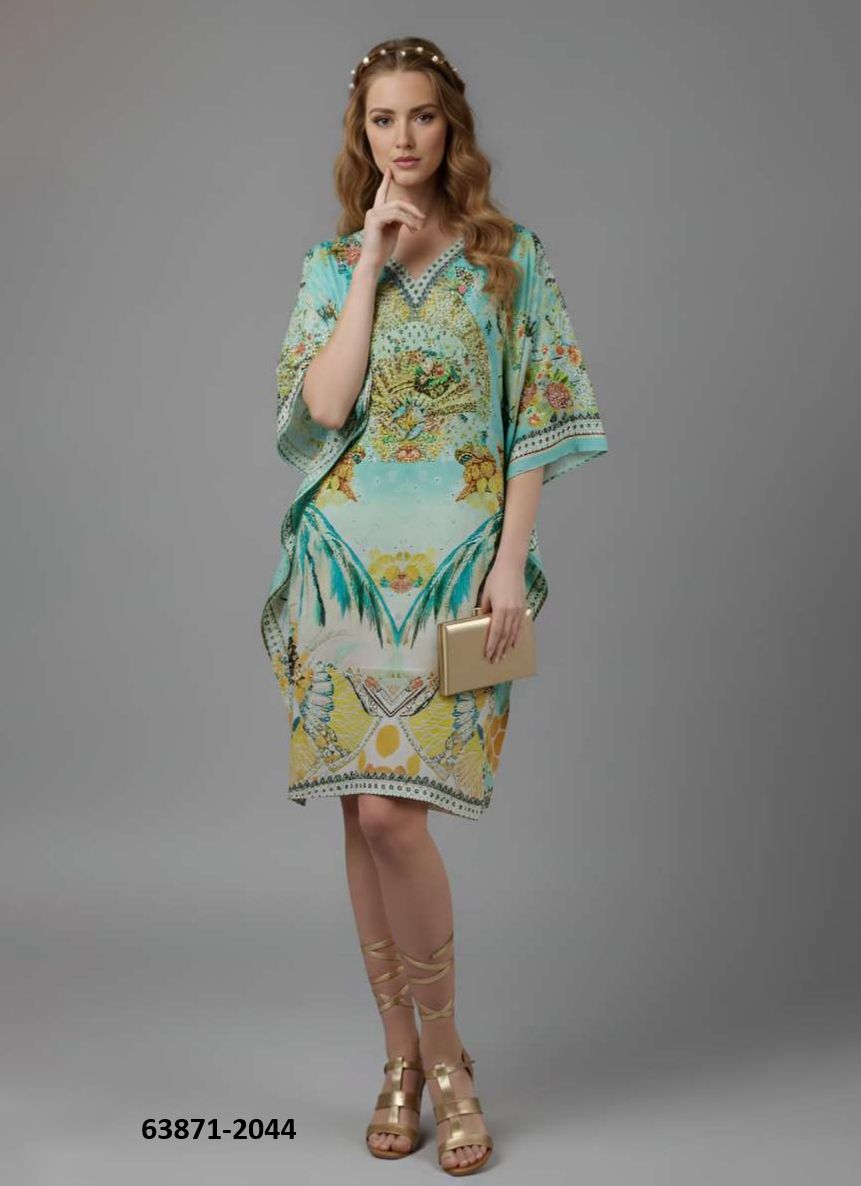 SILK PONCHO 6 - Catalog # 63871 (Set of 8 Kaftans / Ponchos) by Desi Muse SILK PONCHO 6 - Catalog # 63871 (Set of 8 Kaftans / Ponchos) by Desi Muse