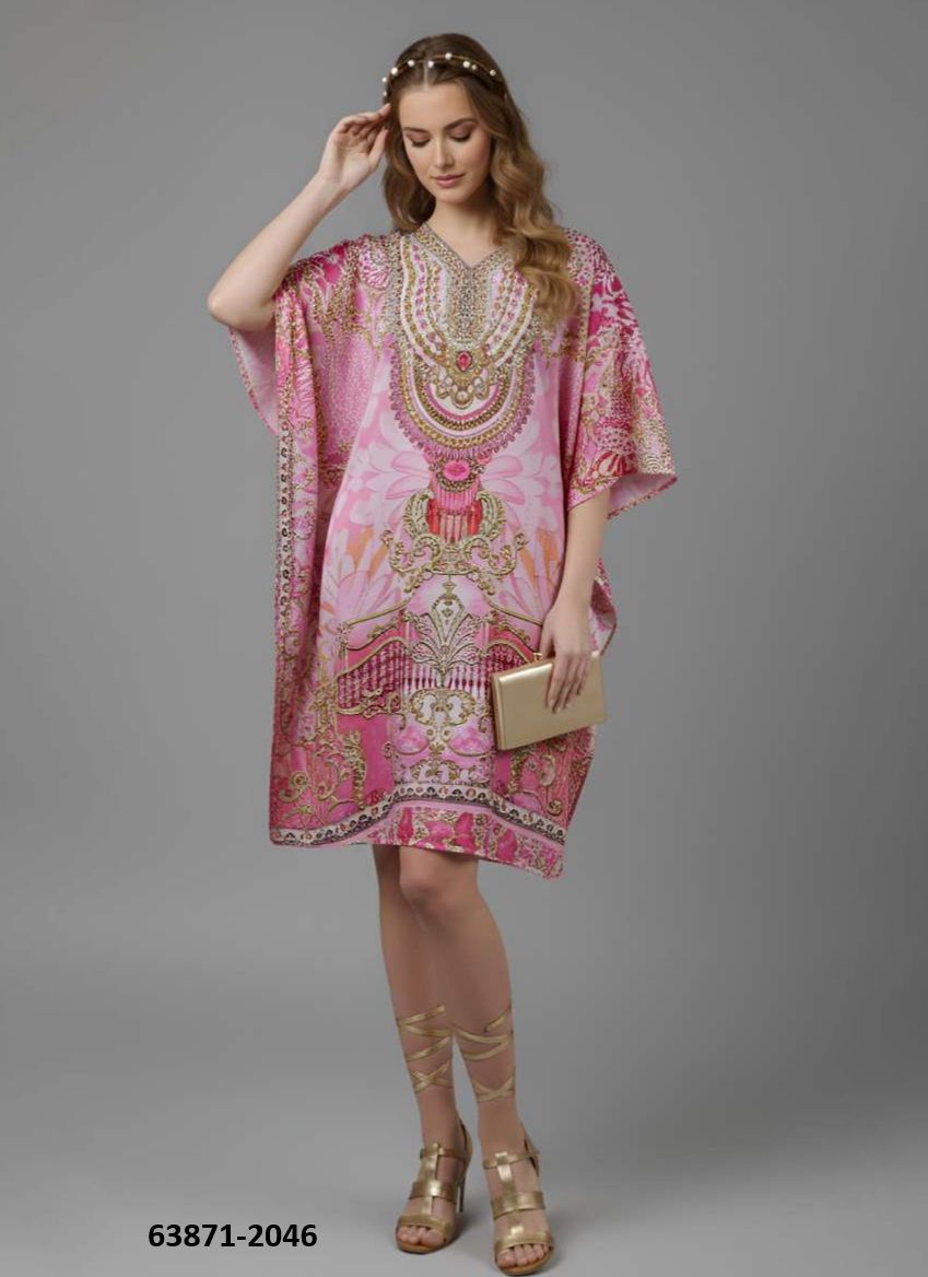 SILK PONCHO 6 - Catalog # 63871 (Set of 8 Kaftans / Ponchos) by Desi Muse SILK PONCHO 6 - Catalog # 63871 (Set of 8 Kaftans / Ponchos) by Desi Muse