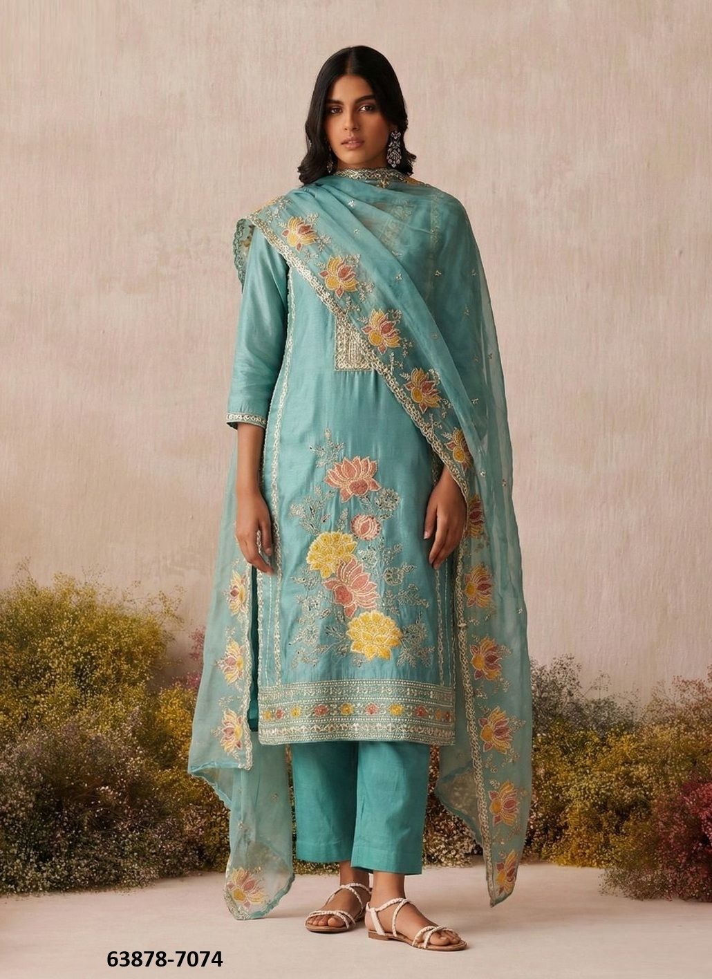 SERIES 7073 - Catalog # 63878 (Set of 4 Readymade Salwar Suits) by Alizeh Official