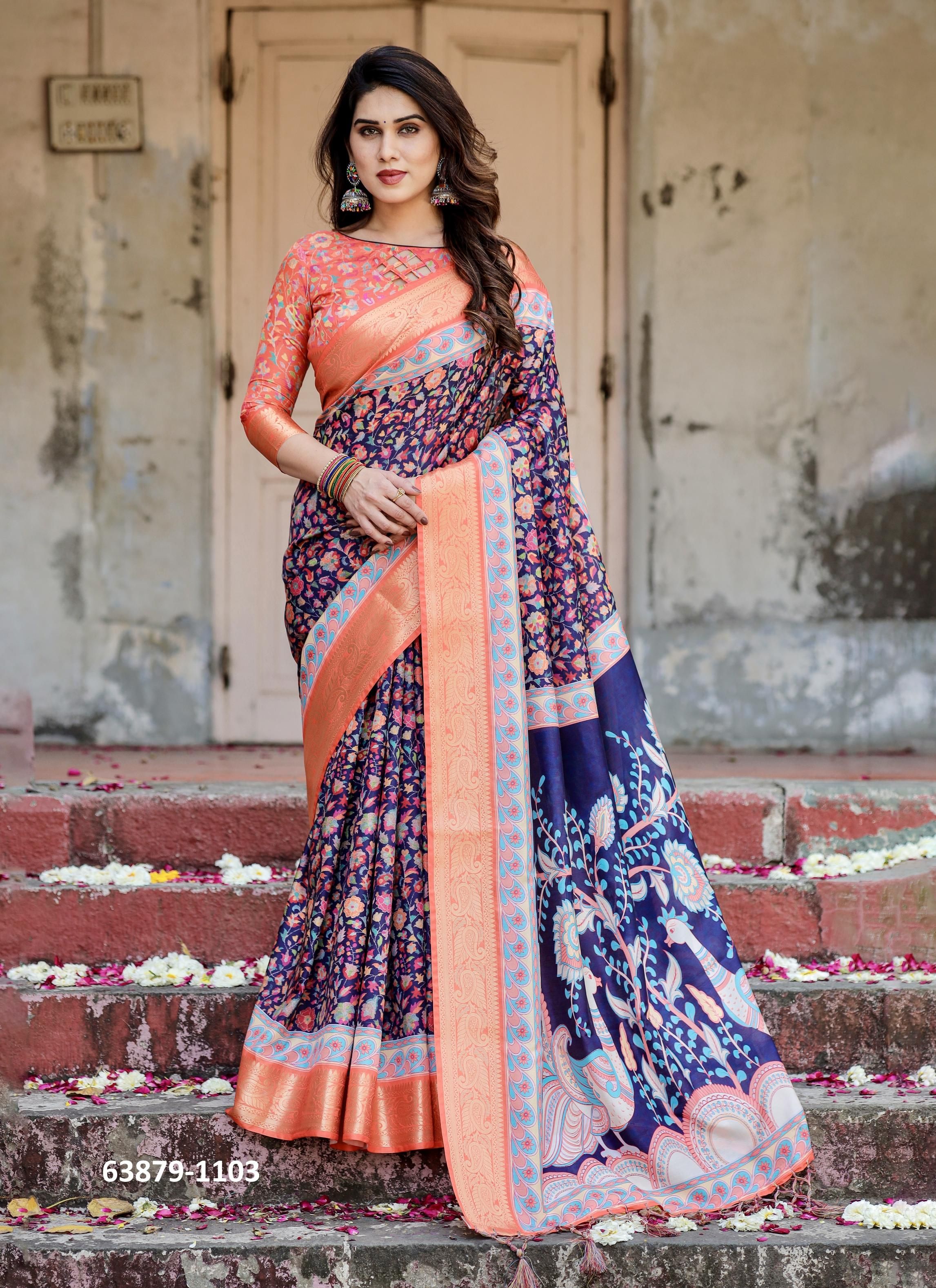 VARSHA 1101 - Catalog # 63879 (Set of 10 Sarees) by Desi Muse