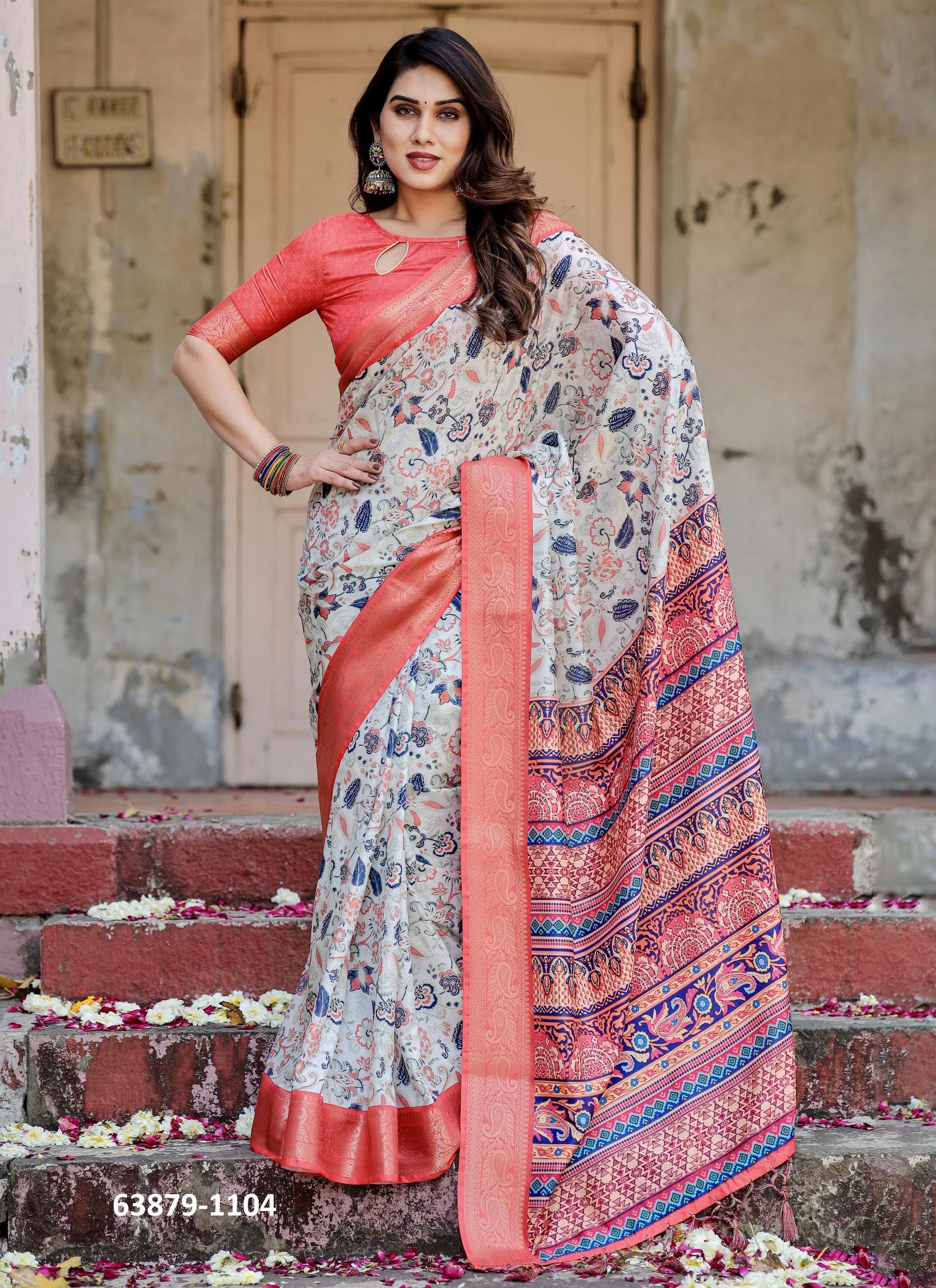 VARSHA 1101 - Catalog # 63879 (Set of 10 Sarees) by Desi Muse