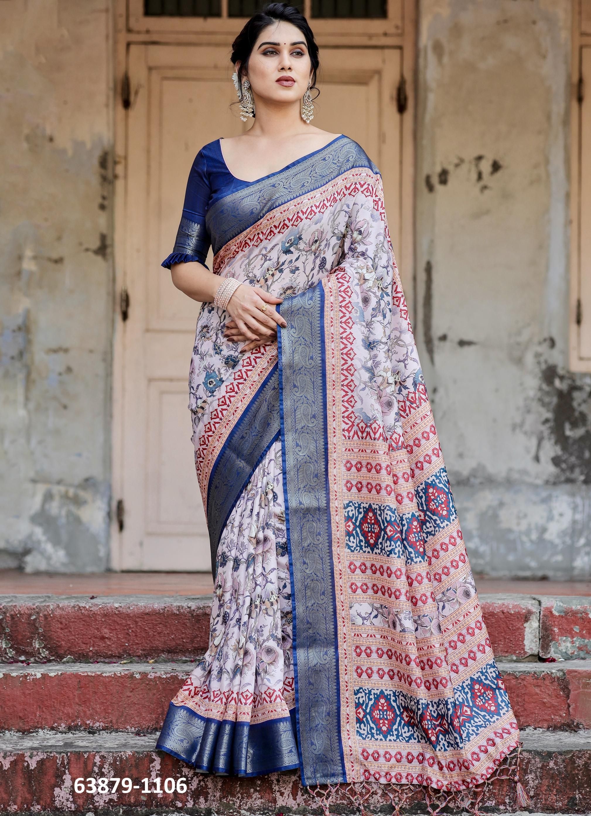 VARSHA 1101 - Catalog # 63879 (Set of 10 Sarees) by Desi Muse
