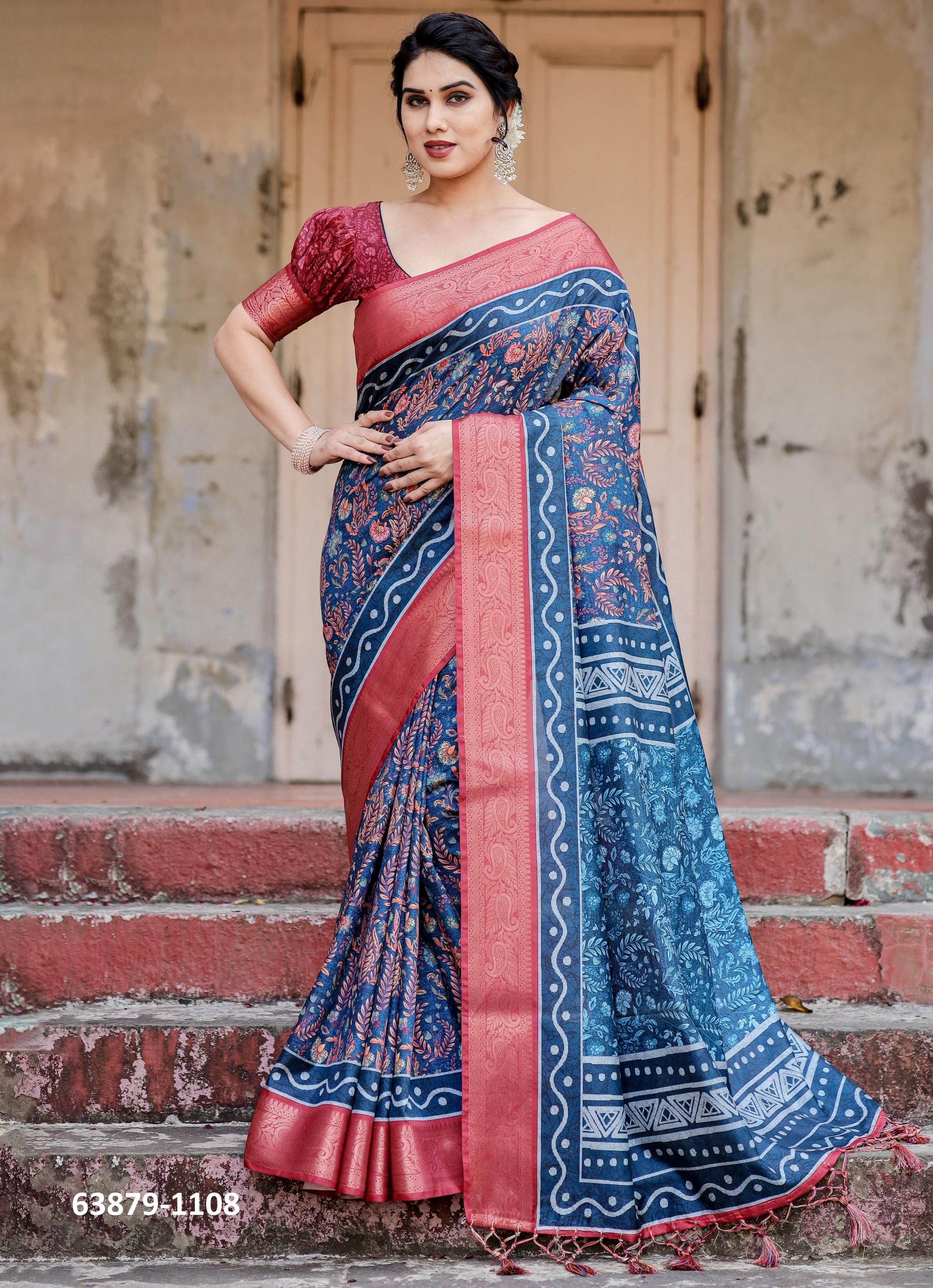 VARSHA 1101 - Catalog # 63879 (Set of 10 Sarees) by Desi Muse