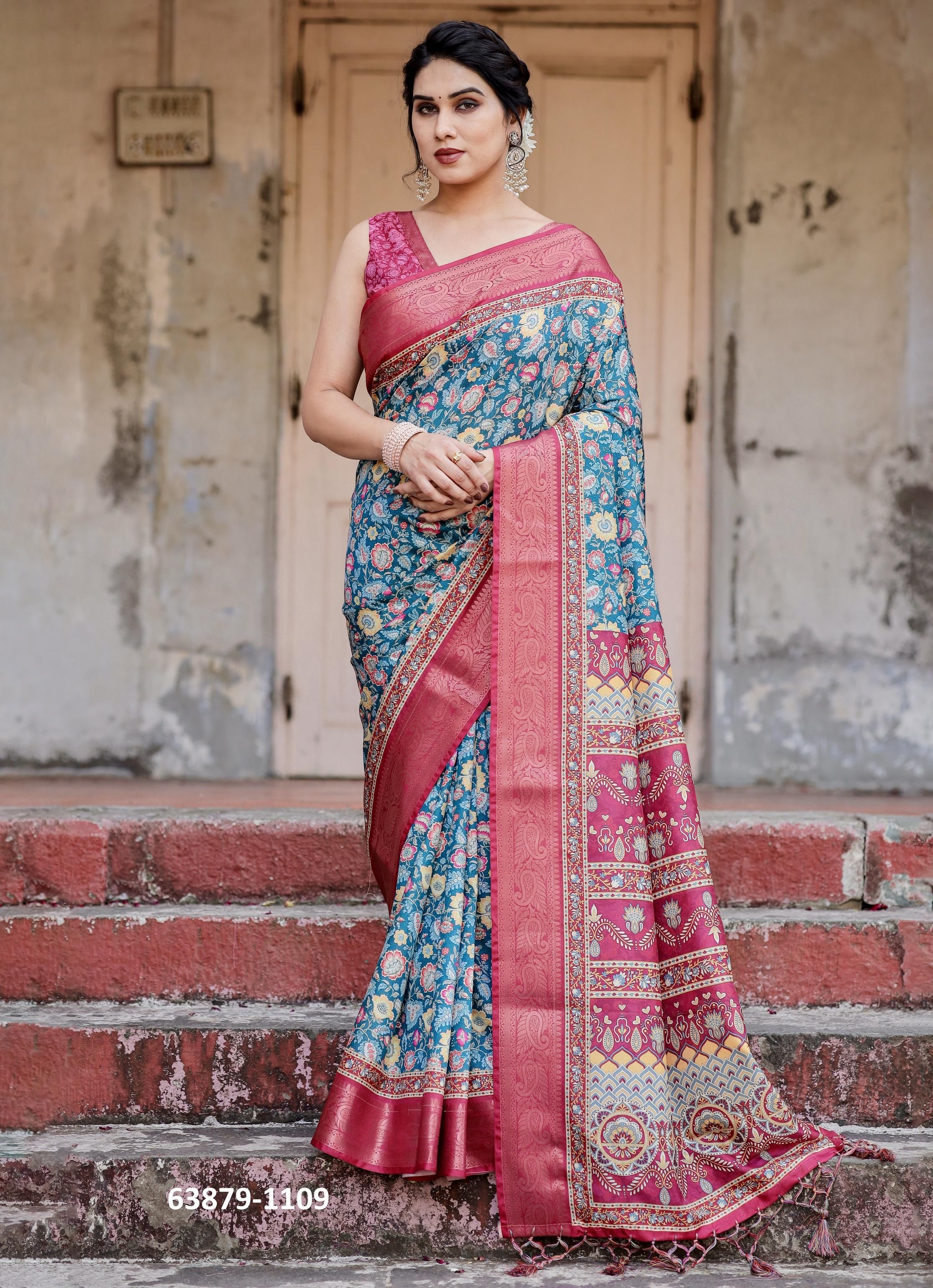 VARSHA 1101 - Catalog # 63879 (Set of 10 Sarees) by Desi Muse