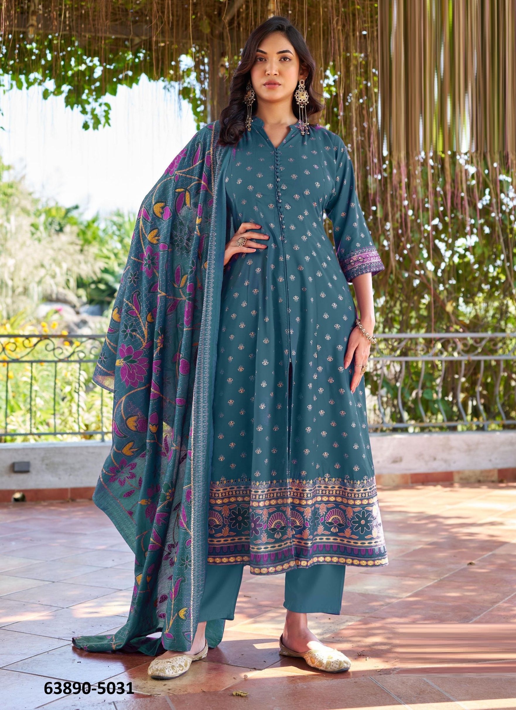 SAMANTHA - Catalog # 63890 (Set of 4 Readymade Salwar Suits) by Blue Hills