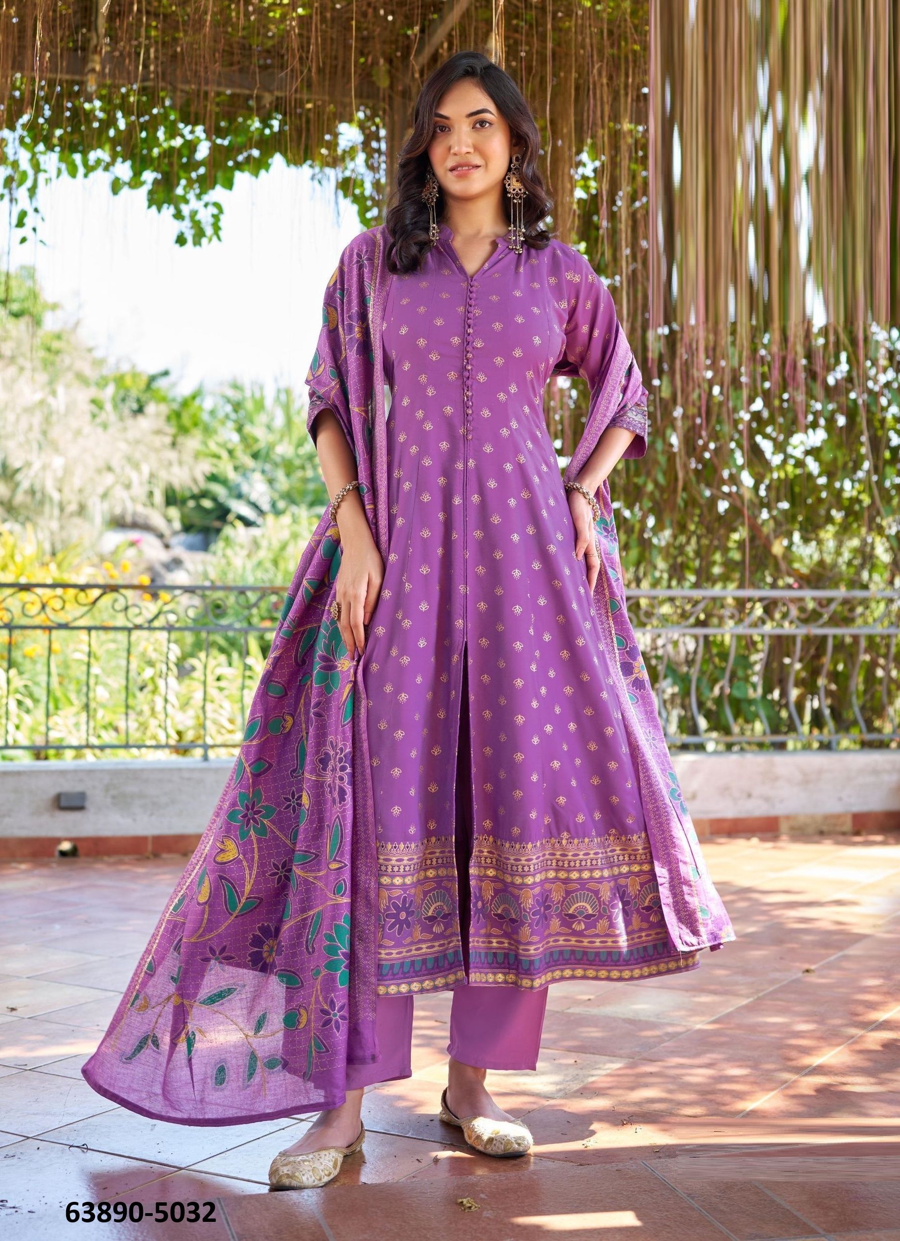 SAMANTHA - Catalog # 63890 (Set of 4 Readymade Salwar Suits) by Blue Hills