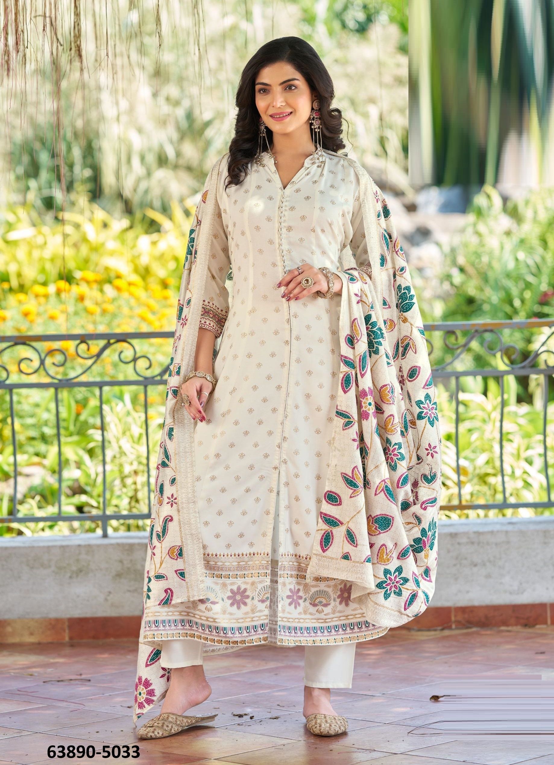 SAMANTHA - Catalog # 63890 (Set of 4 Readymade Salwar Suits) by Blue Hills