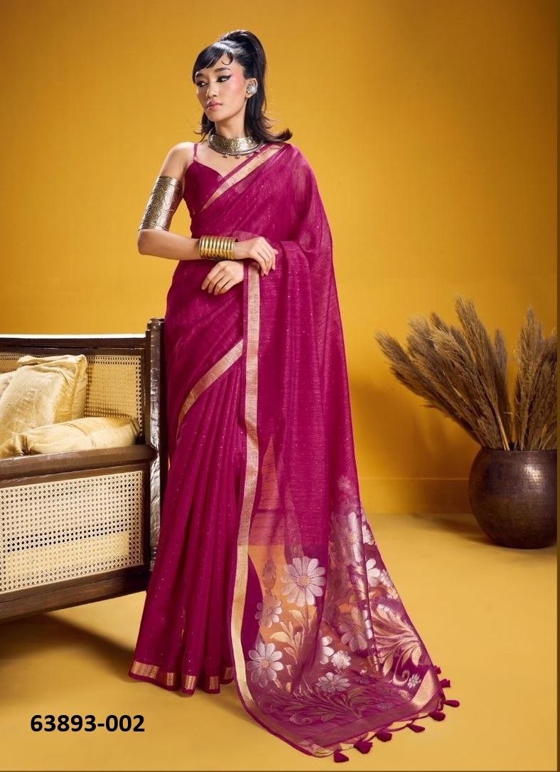 NIMRAT - Catalog # 63893 (Set of 6 Sarees) by Rajtex Fabrics