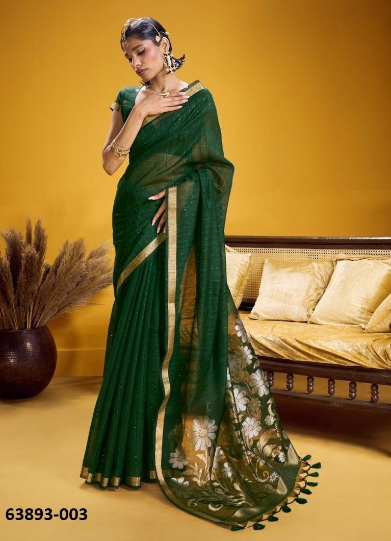 NIMRAT - Catalog # 63893 (Set of 6 Sarees) by Rajtex Fabrics