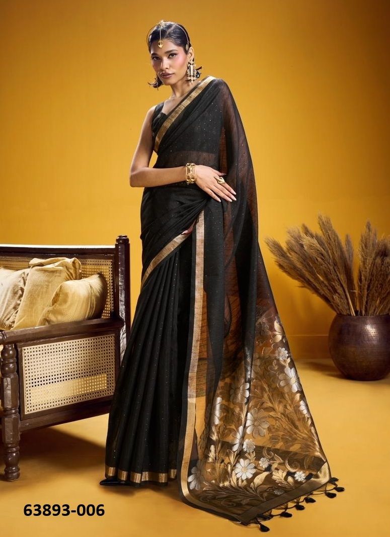 NIMRAT - Catalog # 63893 (Set of 6 Sarees) by Rajtex Fabrics