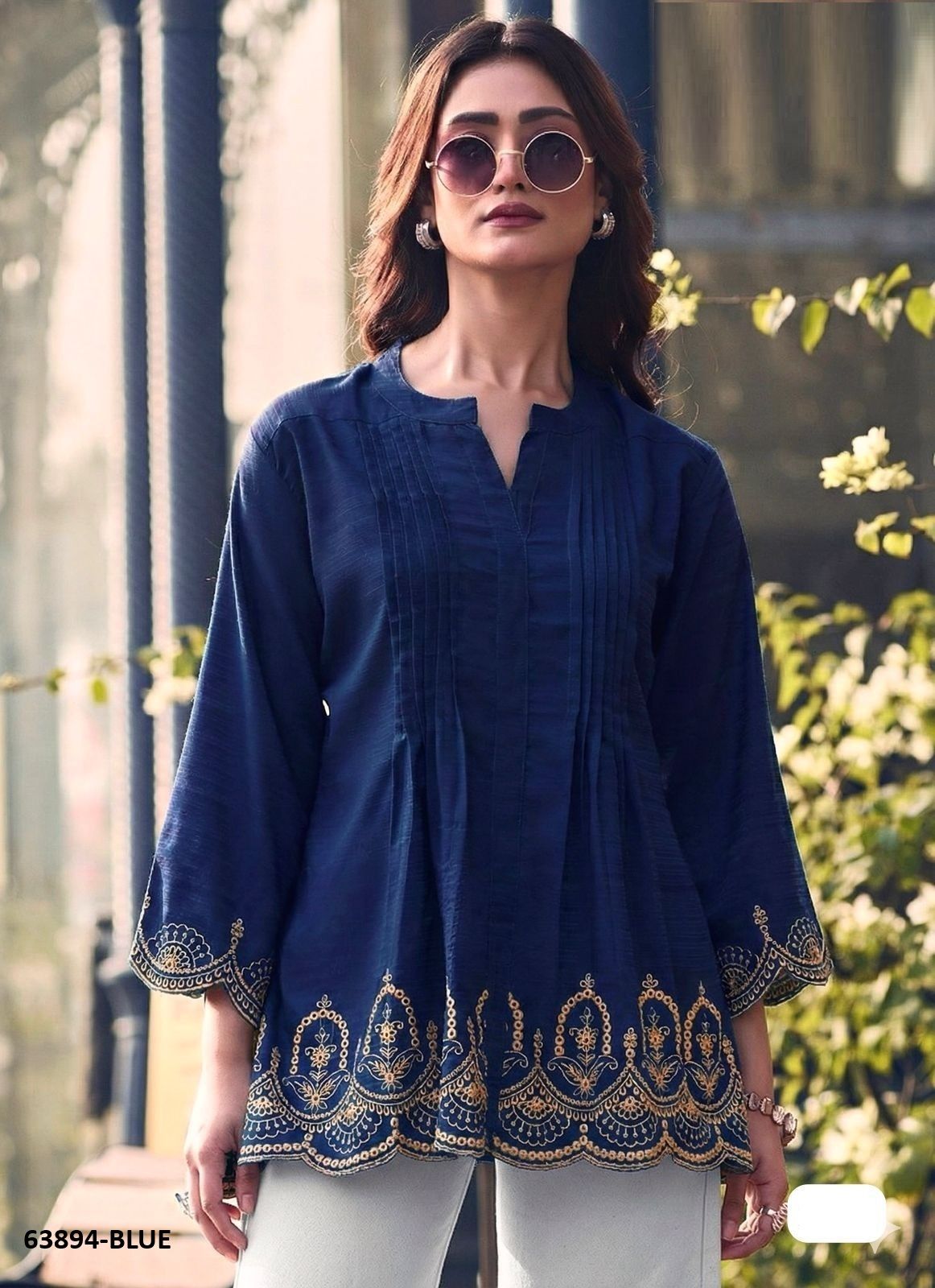 ADAA 7 - Catalog # 63894 (Set of 5 Readymade Women's Kurtis / Tops) by Blue Hills
