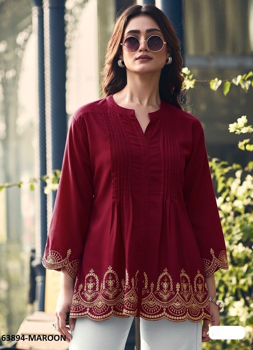 ADAA 7 - Catalog # 63894 (Set of 5 Readymade Women's Kurtis / Tops) by Blue Hills