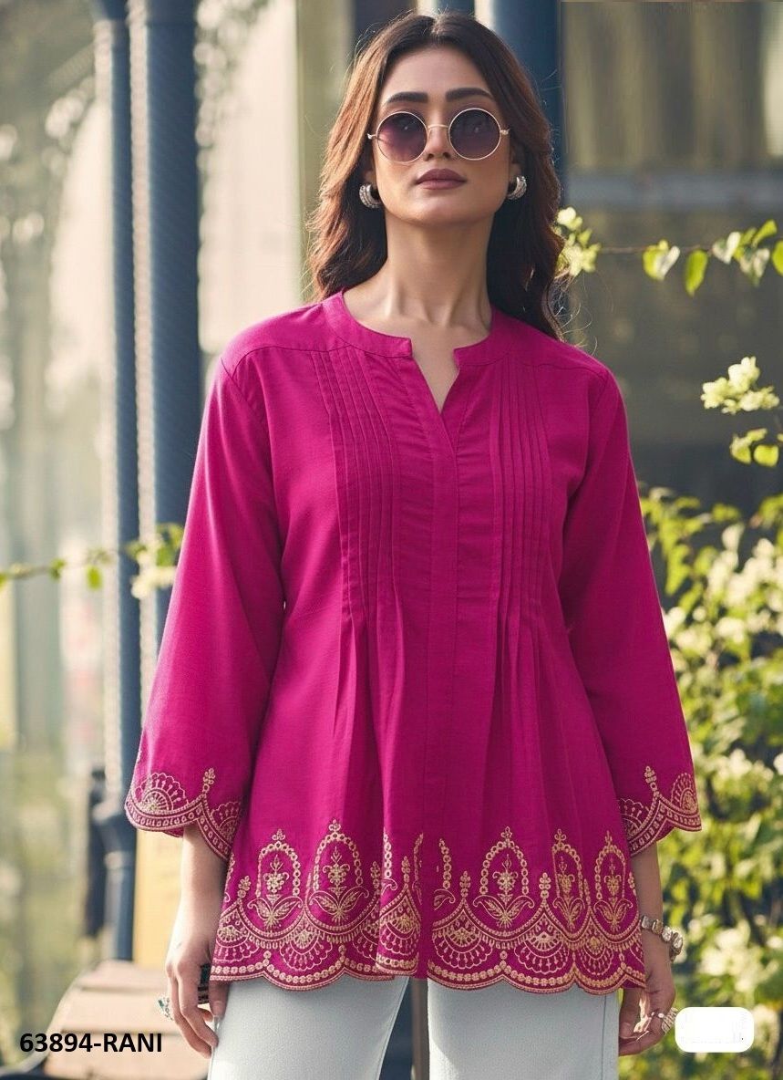 ADAA 7 - Catalog # 63894 (Set of 5 Readymade Women's Kurtis / Tops) by Blue Hills