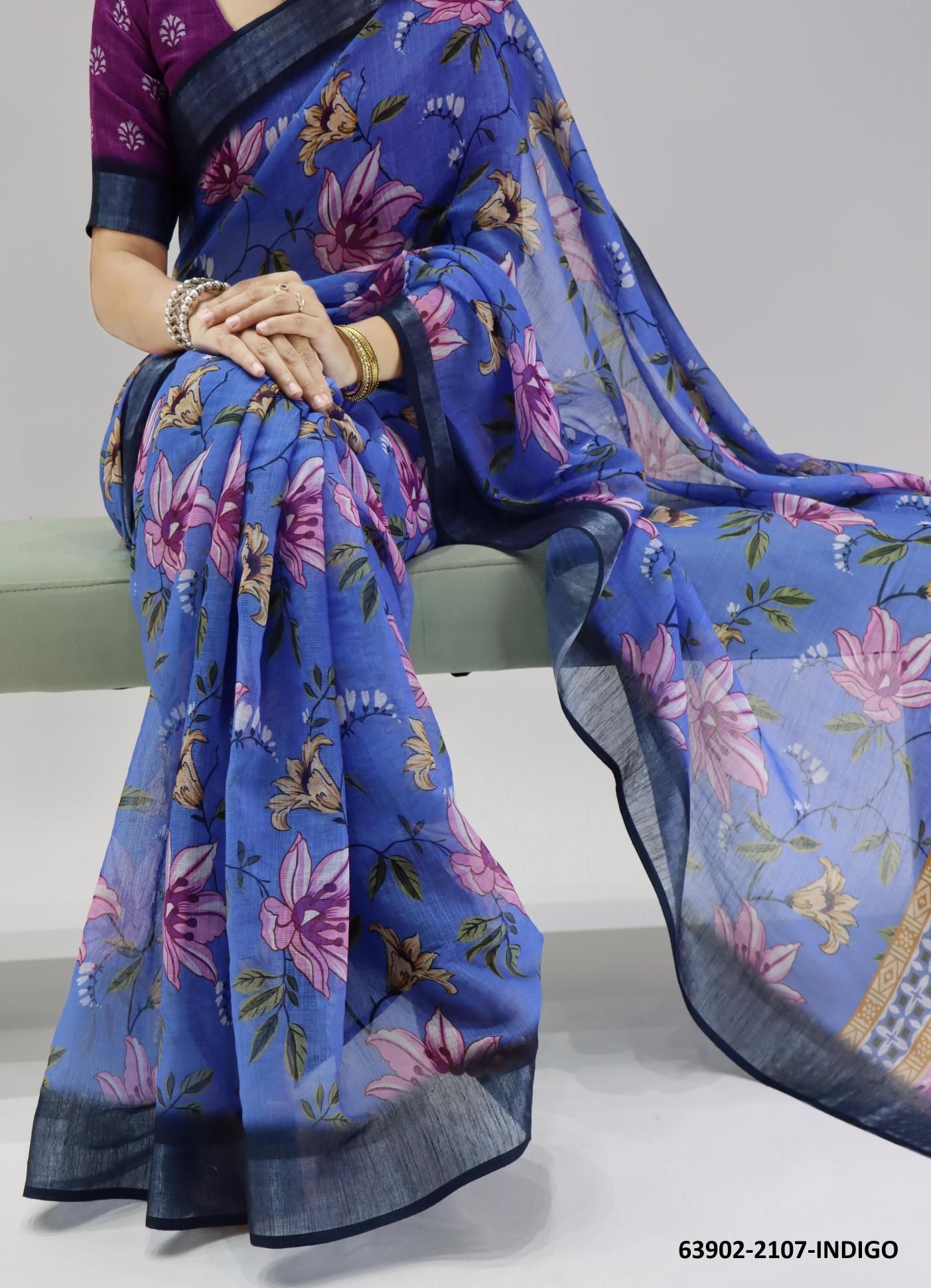 SERIES 2107 - Catalog # 63902 (Set of 4 Sarees) by Serengeti