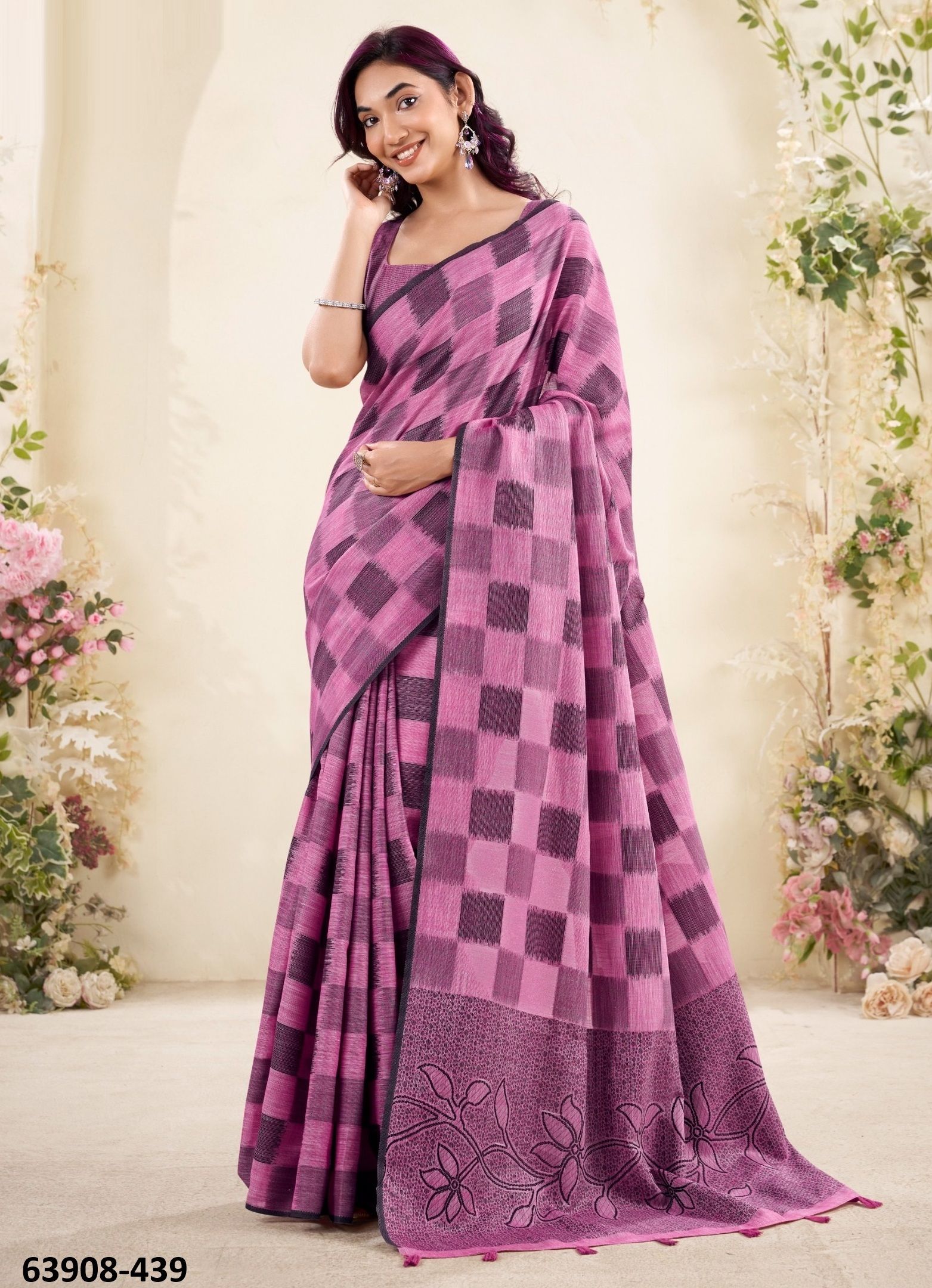 REDIUM SILK - Catalog # 63908 (Set of 6 Sarees) by Semad Styles