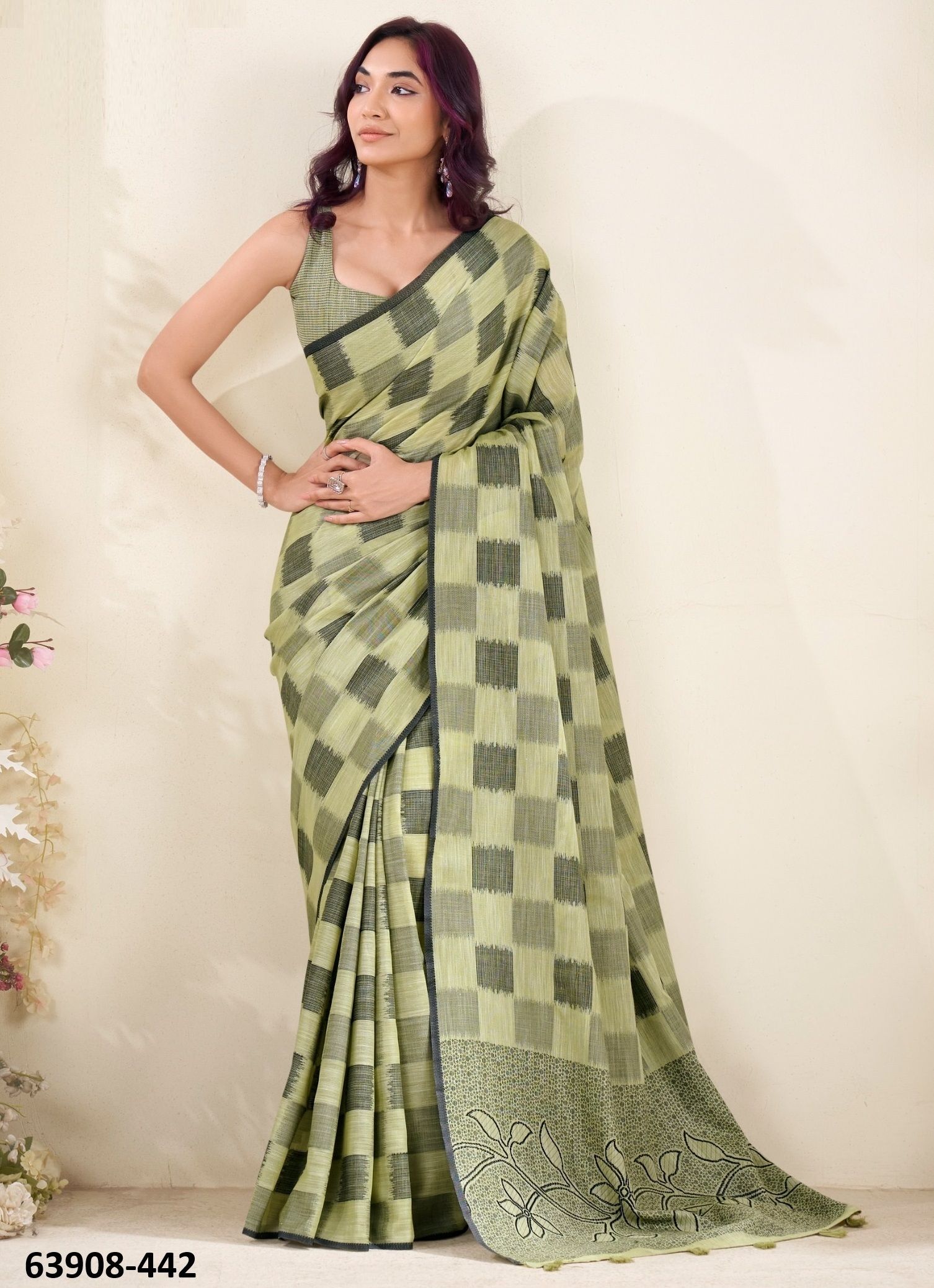 REDIUM SILK - Catalog # 63908 (Set of 6 Sarees) by Semad Styles