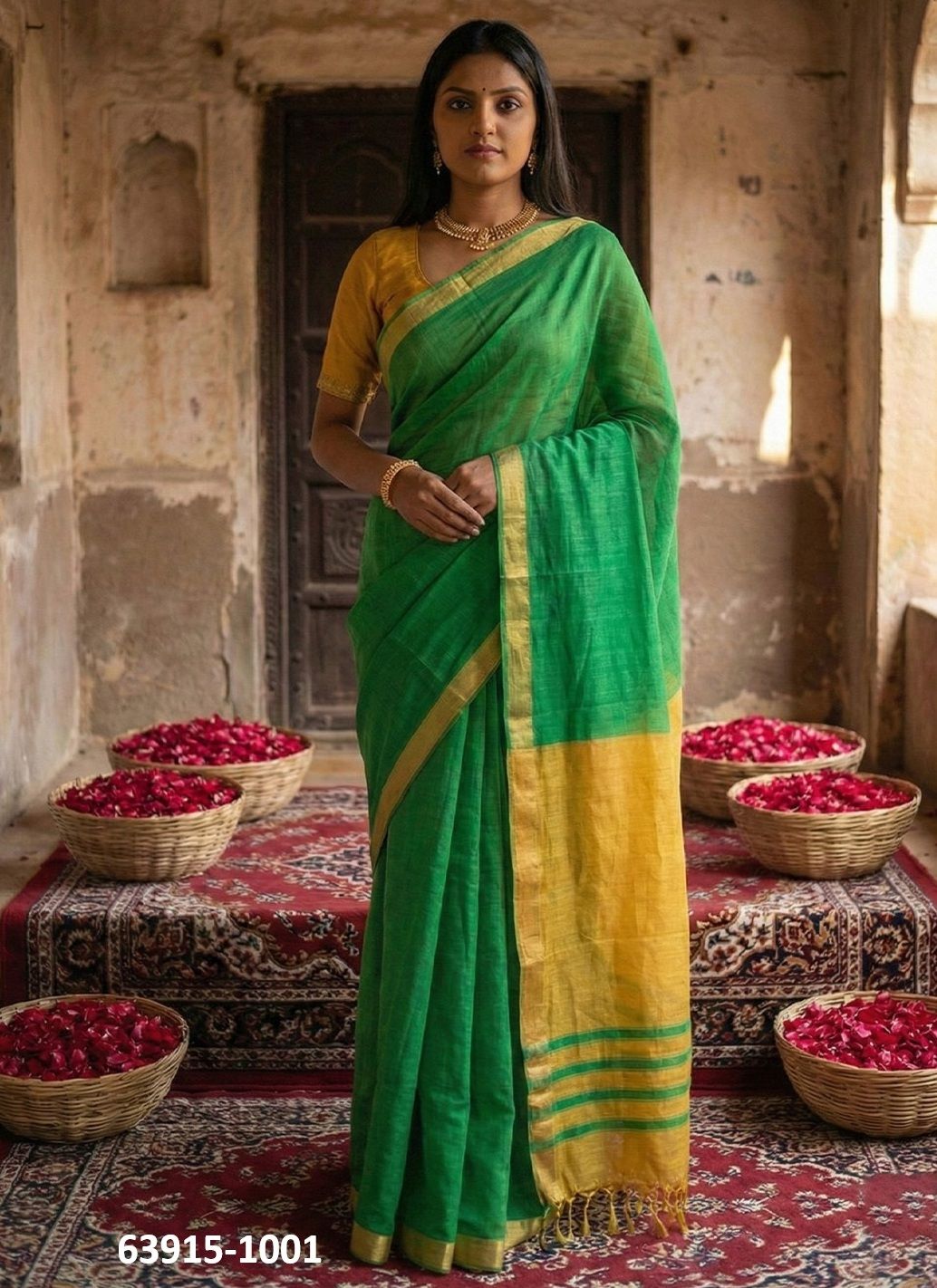 VRANDA COTTON - Catalog # 63915 (Set of 6 Sarees) by Desi Muse VRANDA COTTON - Catalog # 63915 (Set of 6 Sarees) by Desi Muse
