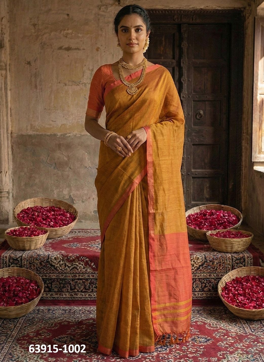 VRANDA COTTON - Catalog # 63915 (Set of 6 Sarees) by Desi Muse VRANDA COTTON - Catalog # 63915 (Set of 6 Sarees) by Desi Muse