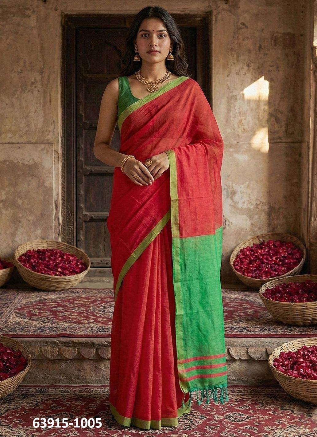 VRANDA COTTON - Catalog # 63915 (Set of 6 Sarees) by Desi Muse VRANDA COTTON - Catalog # 63915 (Set of 6 Sarees) by Desi Muse