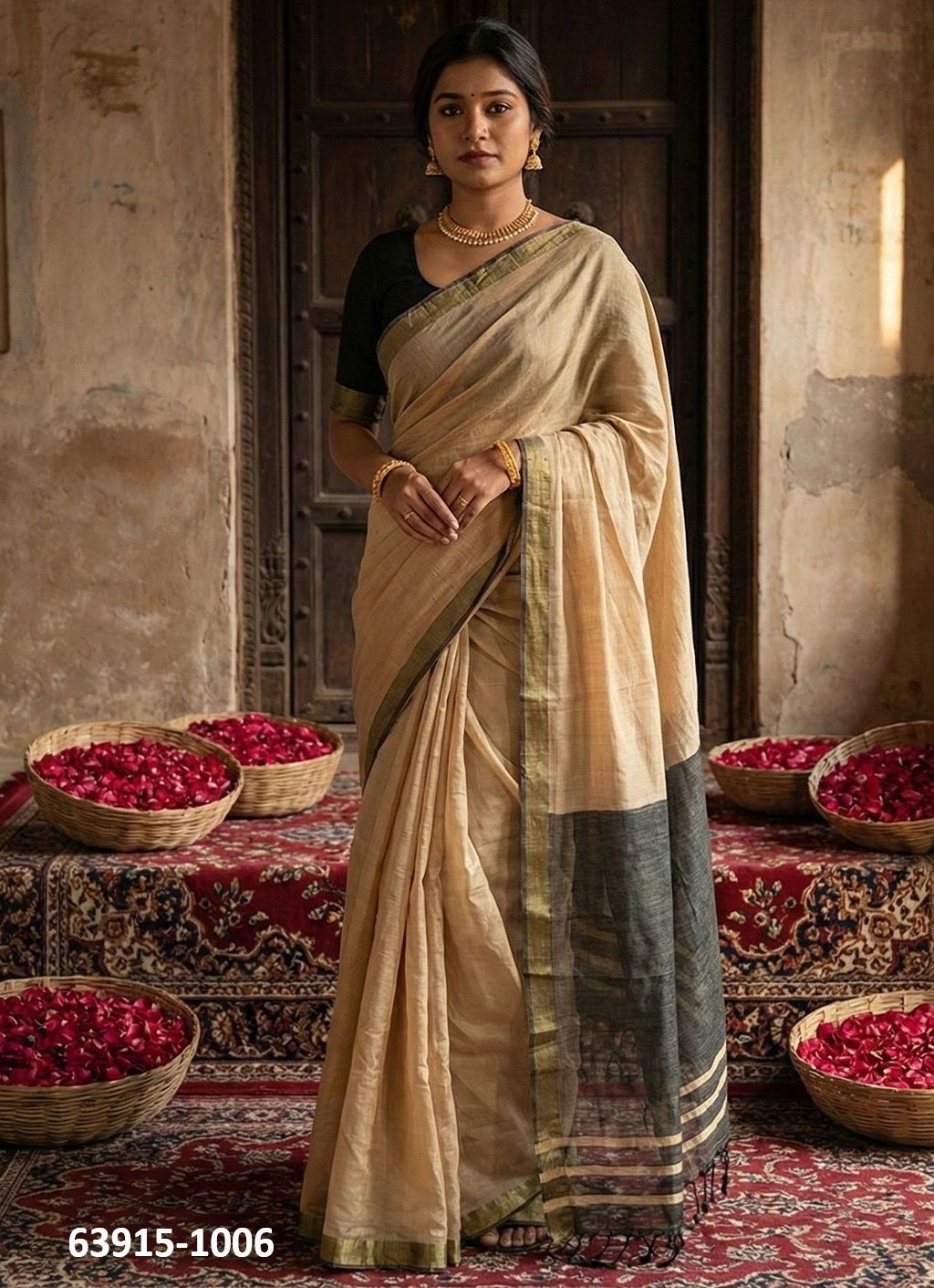 VRANDA COTTON - Catalog # 63915 (Set of 6 Sarees) by Desi Muse VRANDA COTTON - Catalog # 63915 (Set of 6 Sarees) by Desi Muse