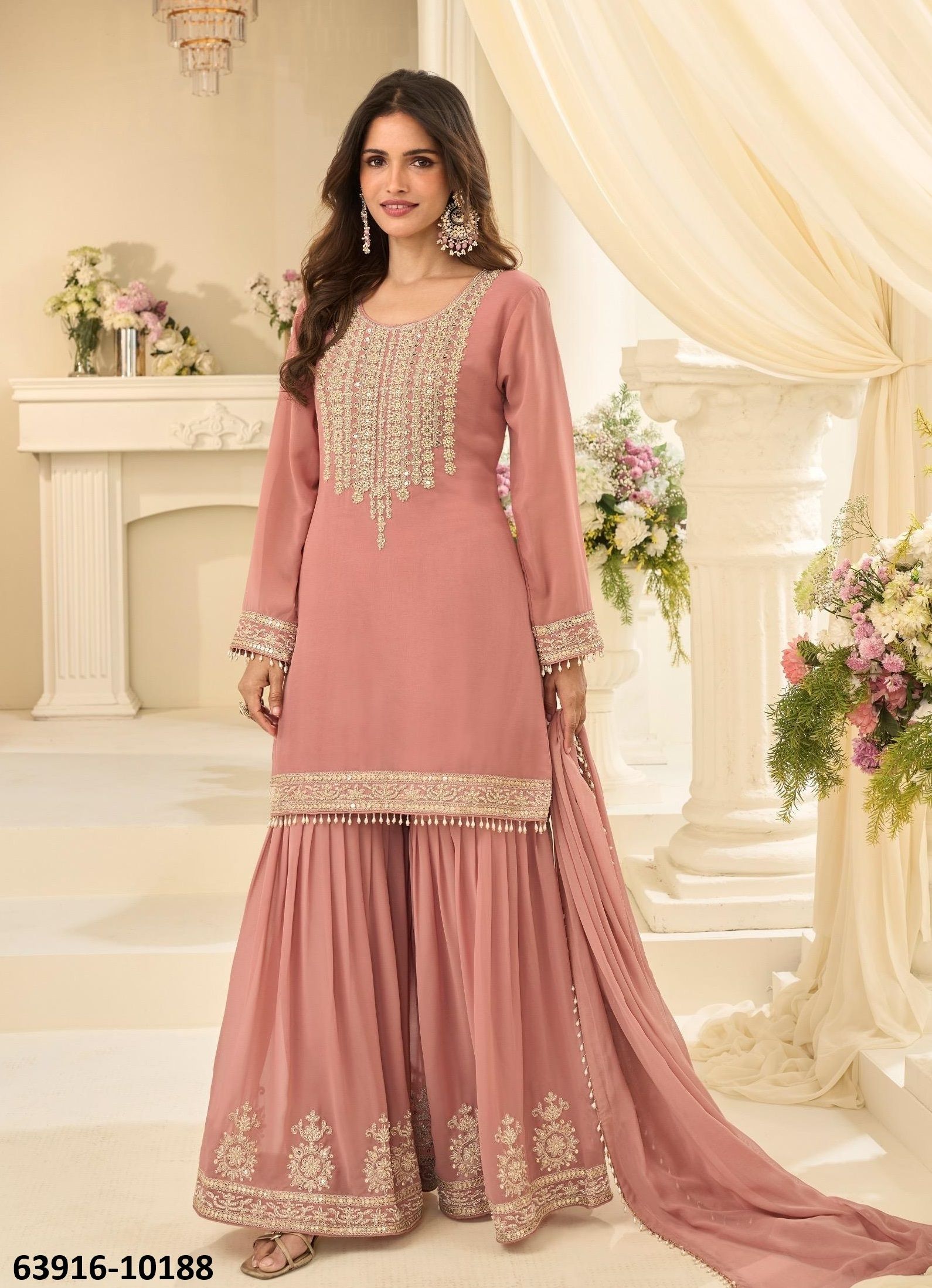 BANSURI - Catalog # 63916 (Set of 3 Readymade Salwar Suits) by Sayuri Designer