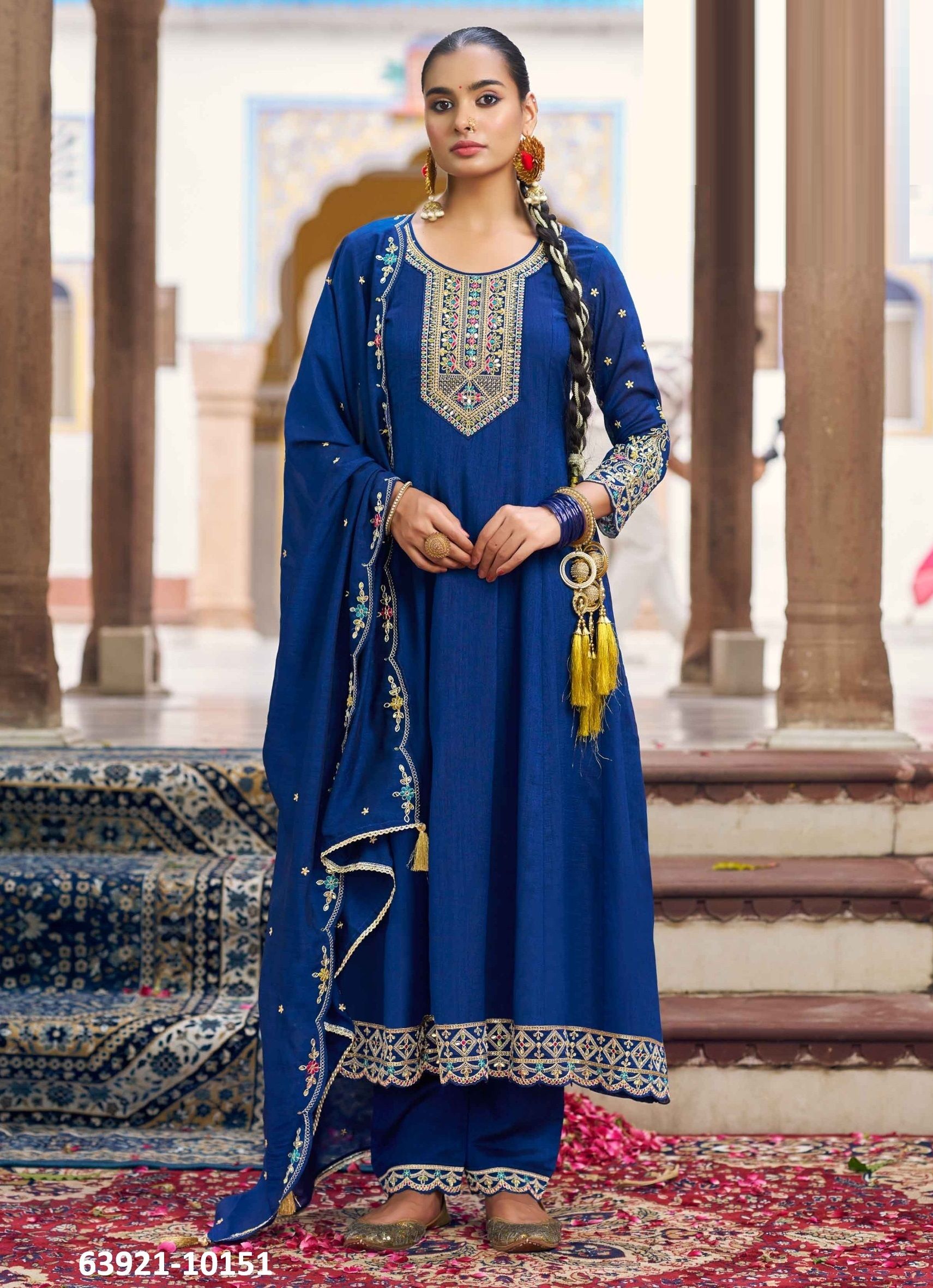 NAVELI - Catalog # 63921 (Set of 6 Readymade Salwar Suits) by Rangoon NAVELI - Catalog # 63921 (Set of 6 Readymade Salwar Suits) by Rangoon