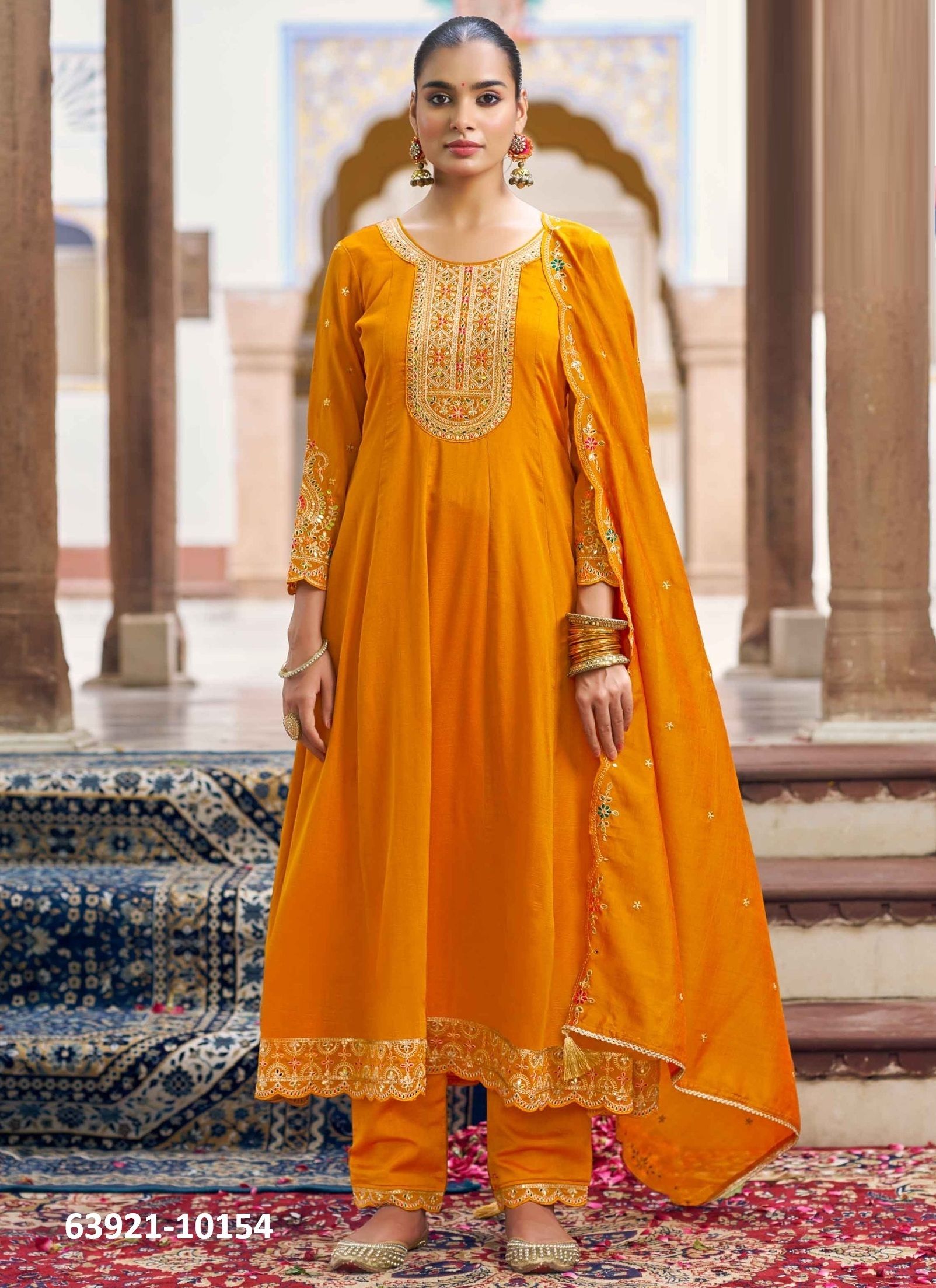 NAVELI - Catalog # 63921 (Set of 6 Readymade Salwar Suits) by Rangoon NAVELI - Catalog # 63921 (Set of 6 Readymade Salwar Suits) by Rangoon
