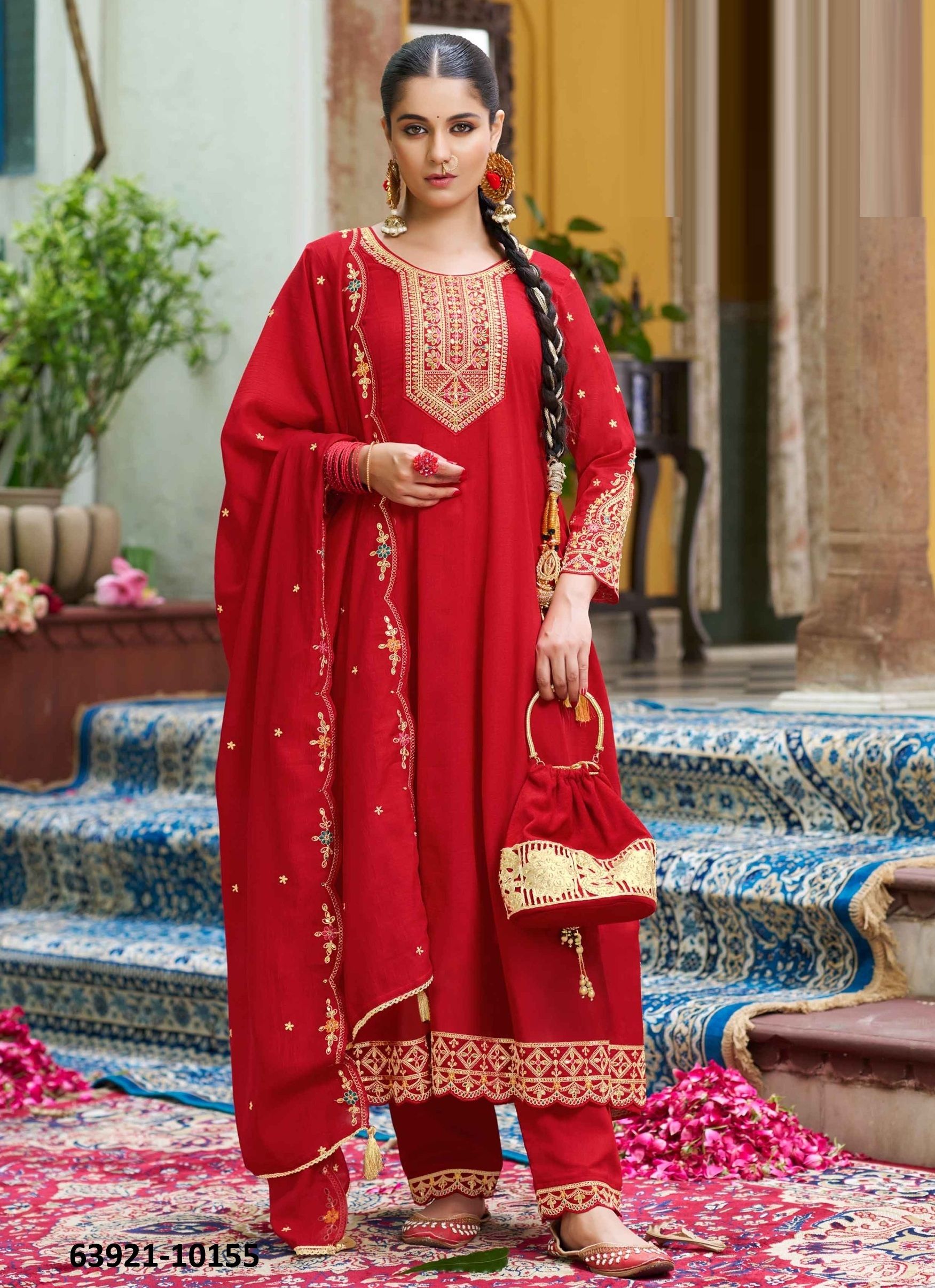 NAVELI - Catalog # 63921 (Set of 6 Readymade Salwar Suits) by Rangoon NAVELI - Catalog # 63921 (Set of 6 Readymade Salwar Suits) by Rangoon