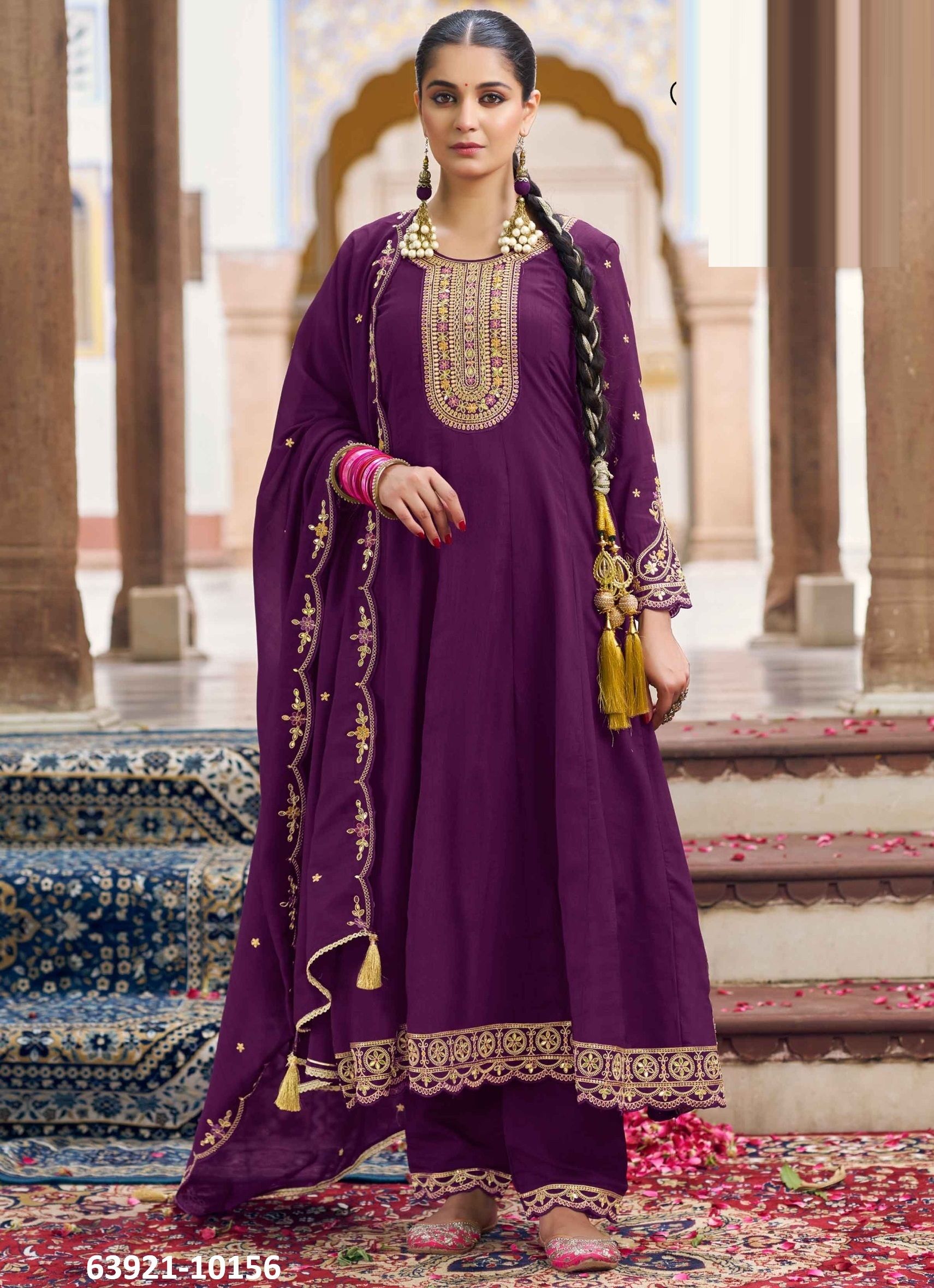 NAVELI - Catalog # 63921 (Set of 6 Readymade Salwar Suits) by Rangoon NAVELI - Catalog # 63921 (Set of 6 Readymade Salwar Suits) by Rangoon