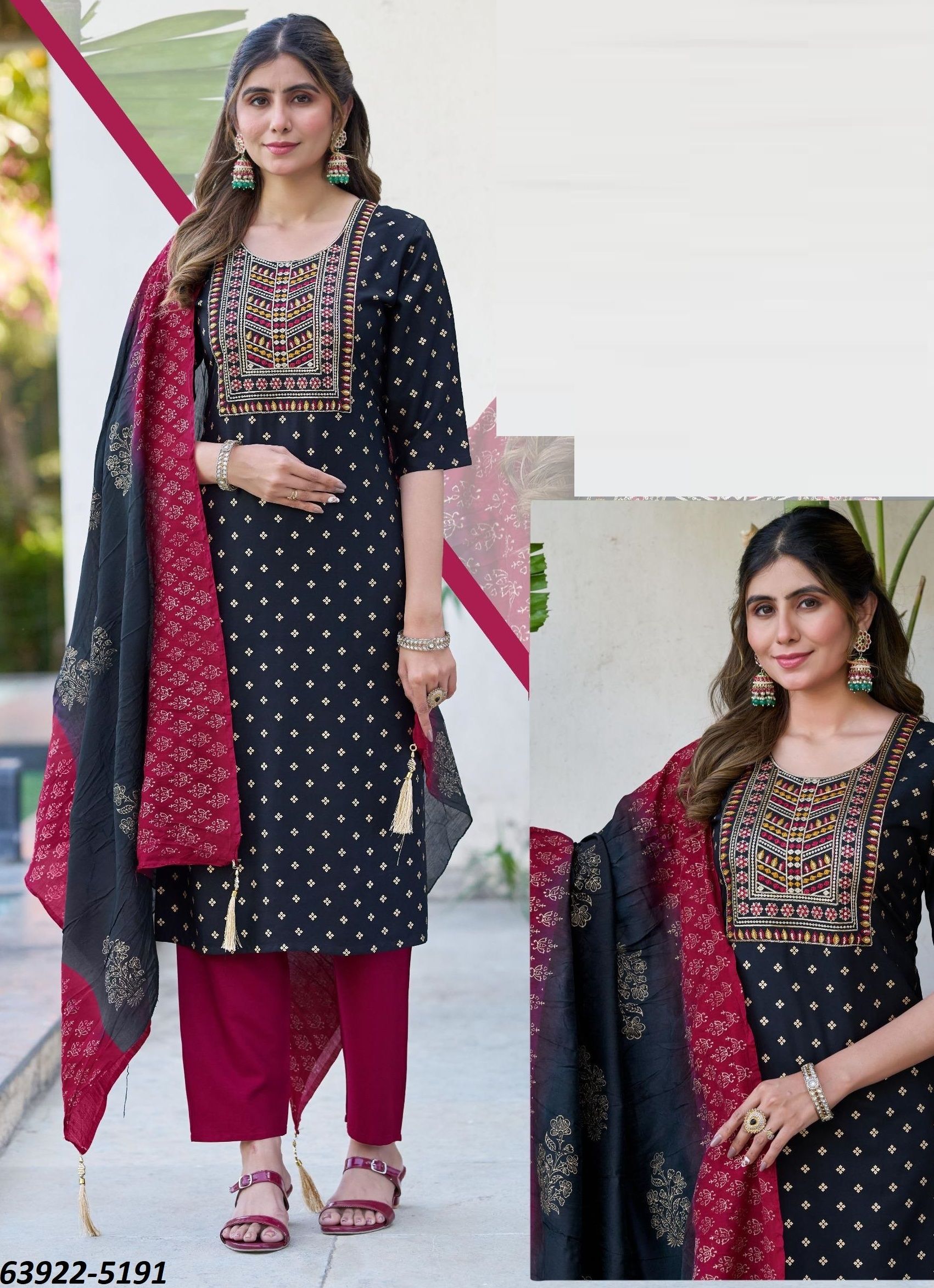 JANKI - Catalog # 63922 (Set of 6 Readymade Salwar Suits) by Blue Hills JANKI - Catalog # 63922 (Set of 6 Readymade Salwar Suits) by Blue Hills