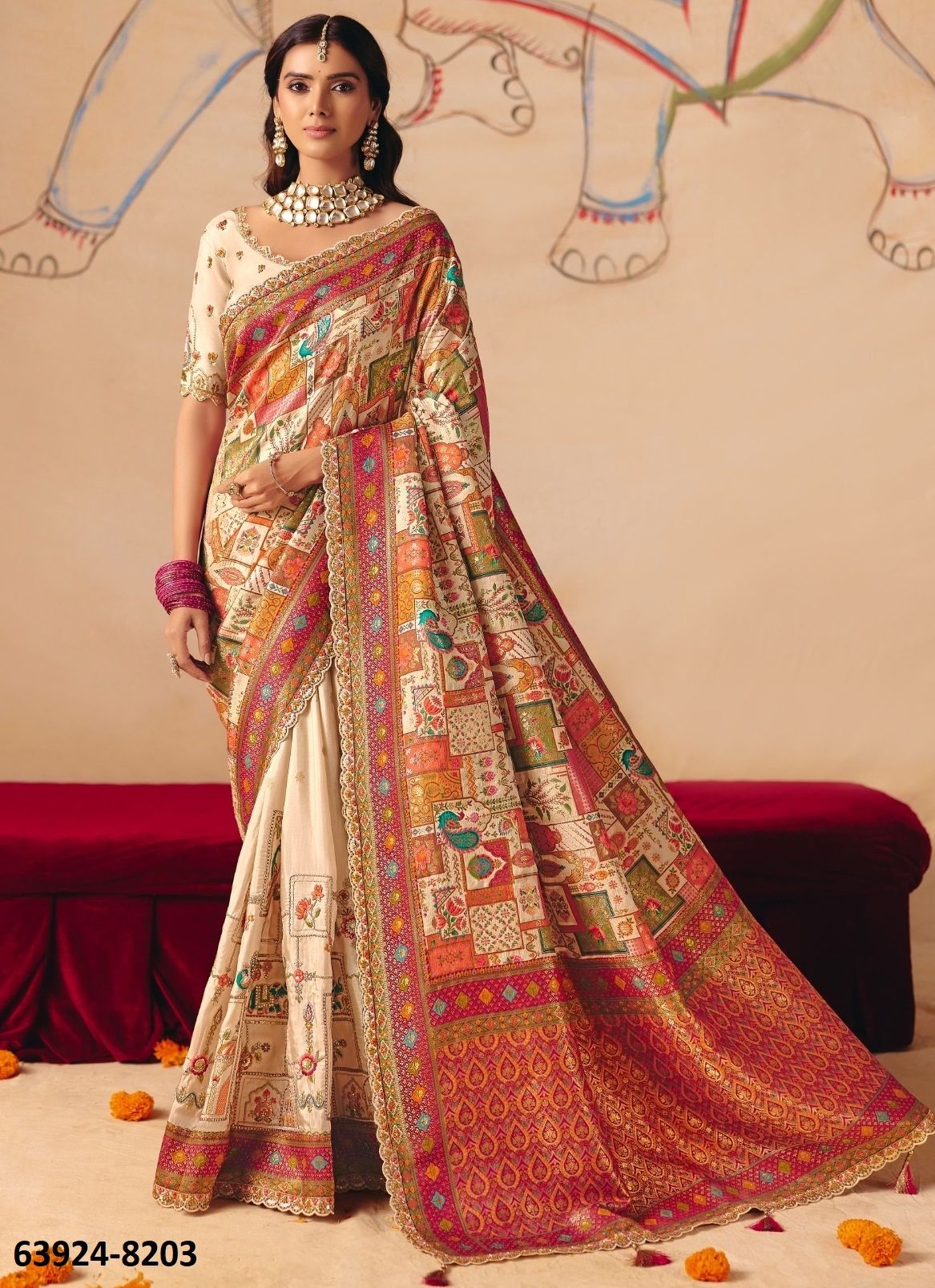 ANAARA 8200 - Catalog # 63924 (Set of 12 Sarees) by Tathastu ANAARA 8200 - Catalog # 63924 (Set of 12 Sarees) by Tathastu