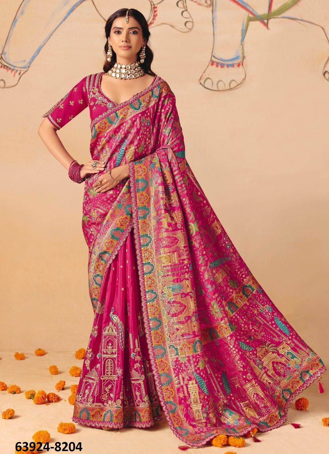 ANAARA 8200 - Catalog # 63924 (Set of 12 Sarees) by Tathastu ANAARA 8200 - Catalog # 63924 (Set of 12 Sarees) by Tathastu