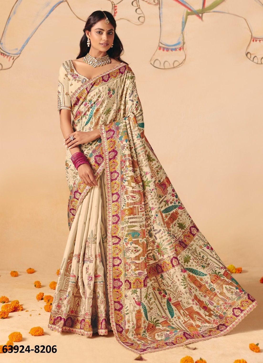 ANAARA 8200 - Catalog # 63924 (Set of 12 Sarees) by Tathastu ANAARA 8200 - Catalog # 63924 (Set of 12 Sarees) by Tathastu
