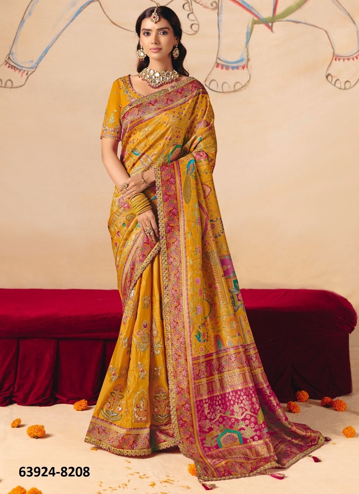 ANAARA 8200 - Catalog # 63924 (Set of 12 Sarees) by Tathastu ANAARA 8200 - Catalog # 63924 (Set of 12 Sarees) by Tathastu