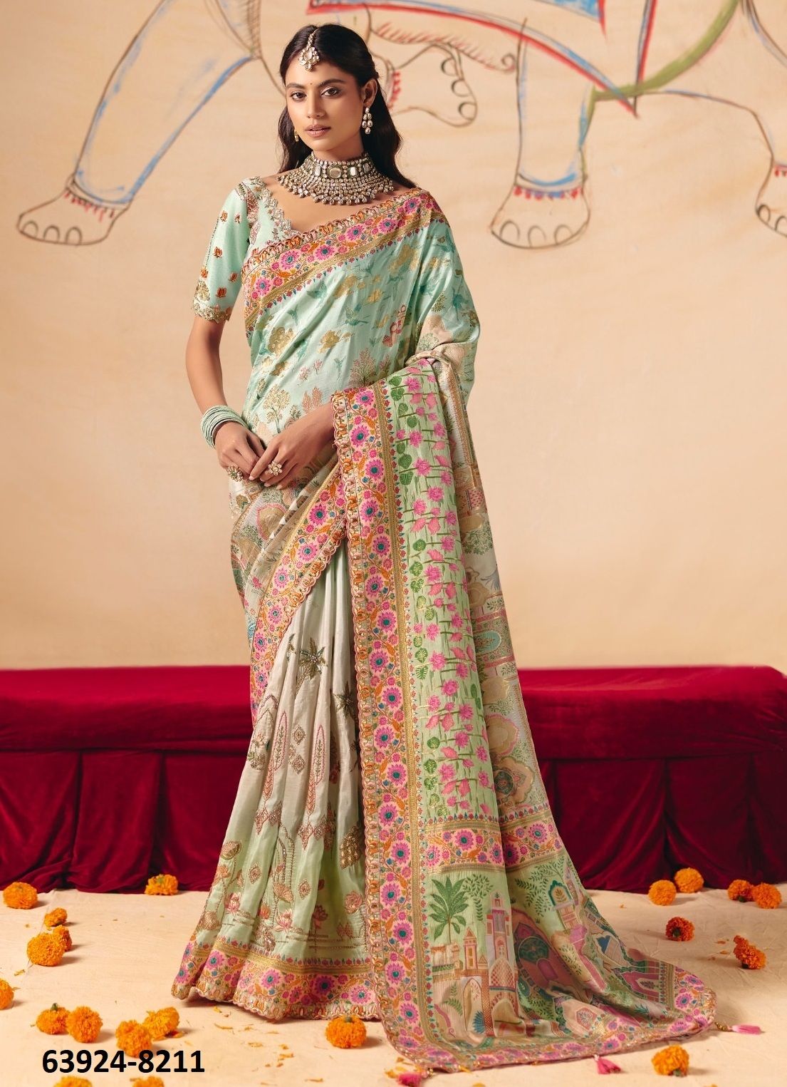 ANAARA 8200 - Catalog # 63924 (Set of 12 Sarees) by Tathastu ANAARA 8200 - Catalog # 63924 (Set of 12 Sarees) by Tathastu