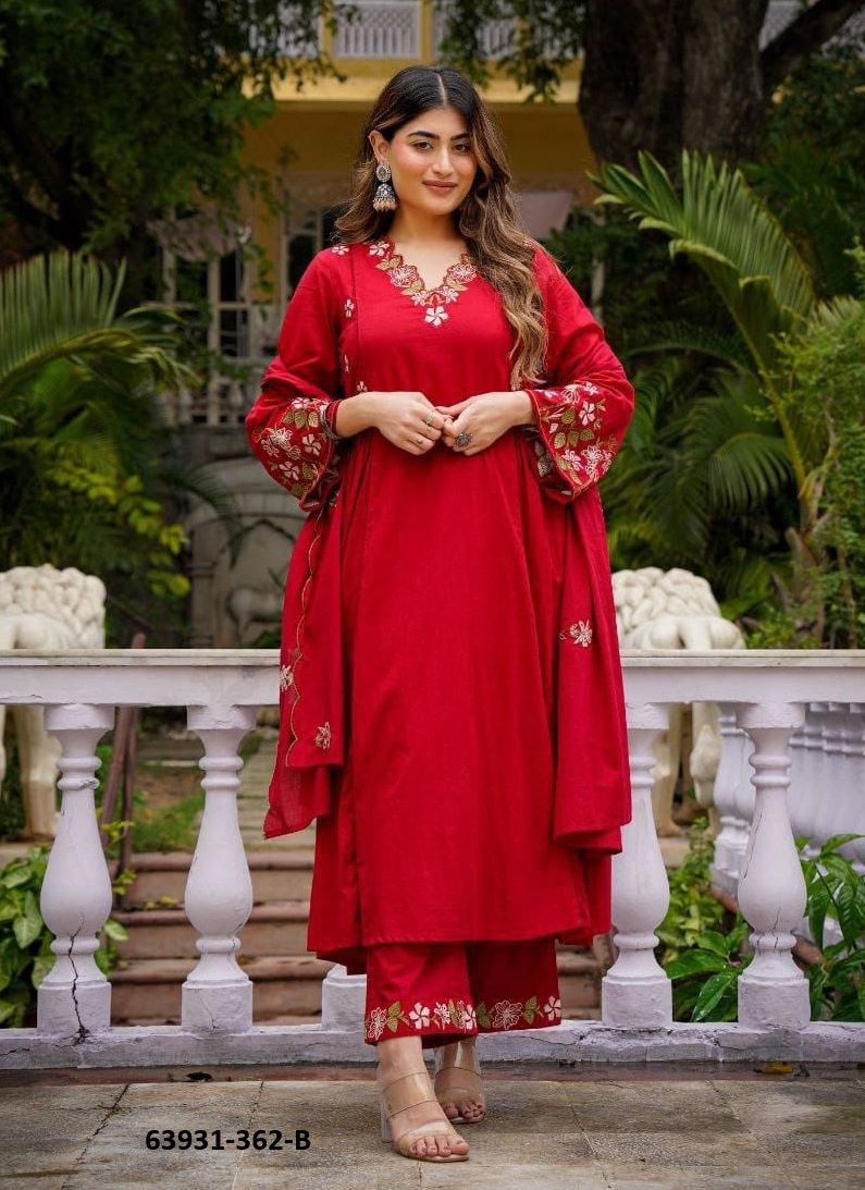 SERIES 362 - Catalog # 63931 (Set of 2 Readymade Salwar Suits) by Amdavadi Fashion