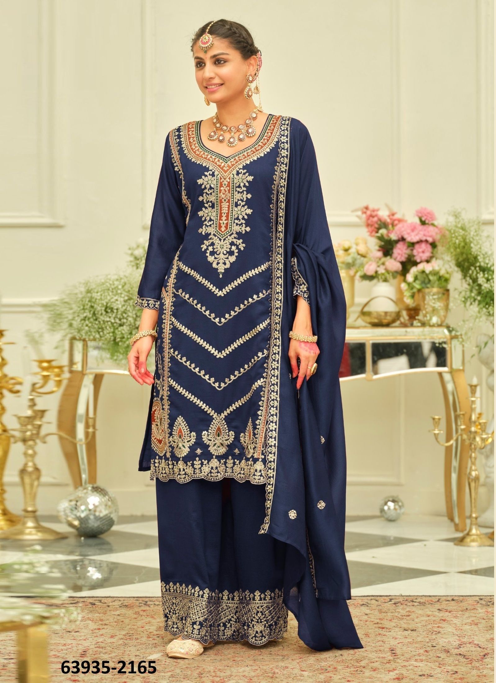 MUSKAN - Catalog # 63935 (Set of 2 Readymade Salwar Suits) by Eba Lifestyle