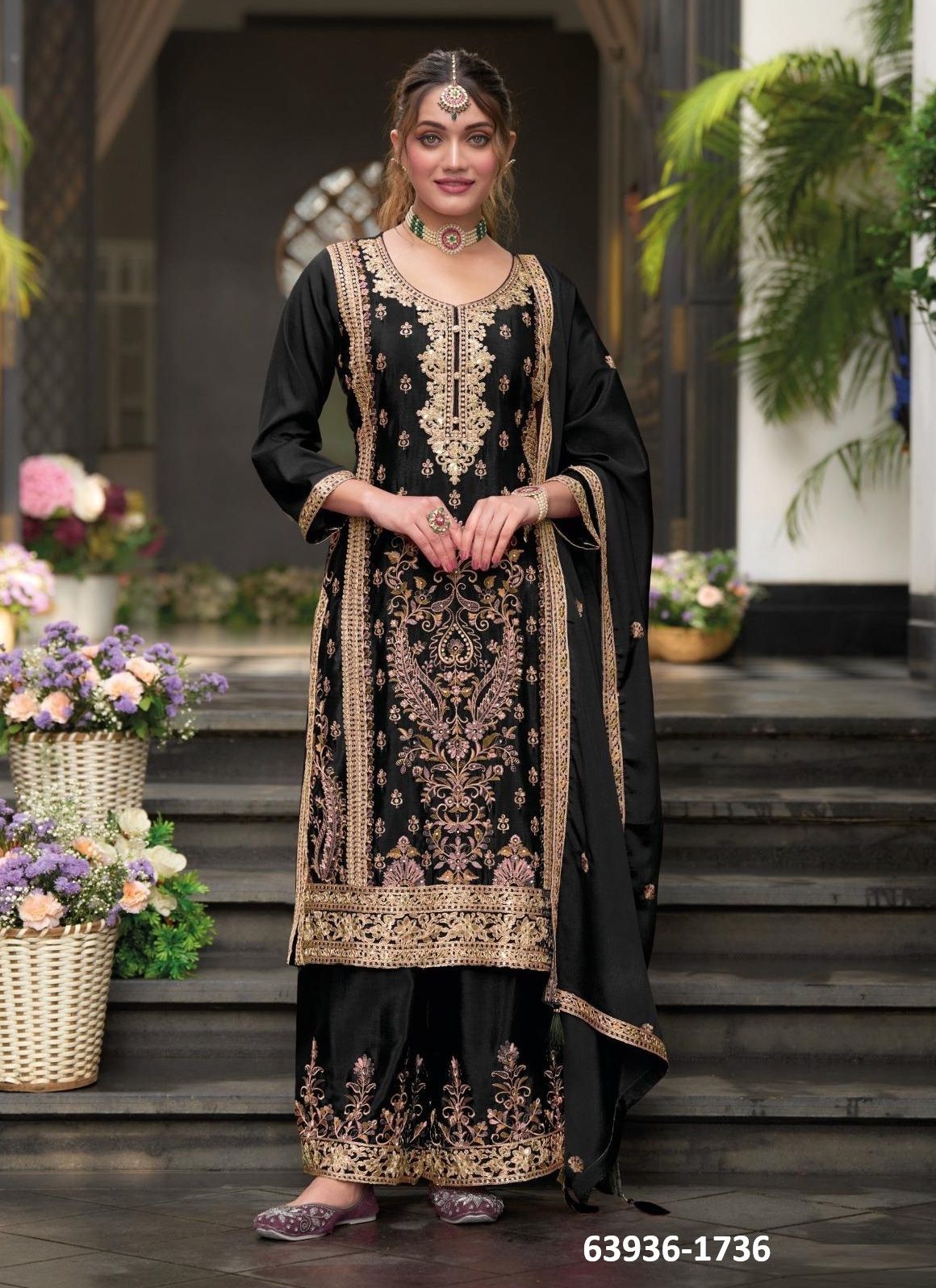 RUBY - BLACK & WHITE - Catalog # 63936 (Set of 2 Readymade Salwar Suits) by Eba Lifestyle RUBY - BLACK & WHITE - Catalog # 63936 (Set of 2 Readymade Salwar Suits) by Eba Lifestyle
