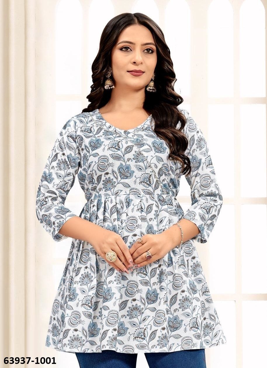 AAROHI 3 - Catalog # 63937 (Set of 4 Readymade Women's Kurtis / Tops) by Tentmen Clothing AAROHI 3 - Catalog # 63937 (Set of 4 Readymade Women's Kurtis / Tops) by Tentmen Clothing