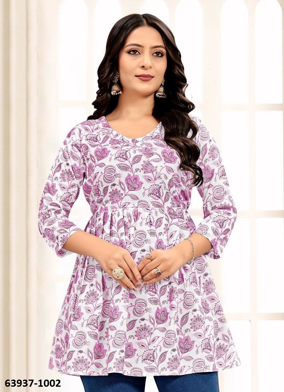 AAROHI 3 - Catalog # 63937 (Set of 4 Readymade Women's Kurtis / Tops) by Tentmen Clothing AAROHI 3 - Catalog # 63937 (Set of 4 Readymade Women's Kurtis / Tops) by Tentmen Clothing