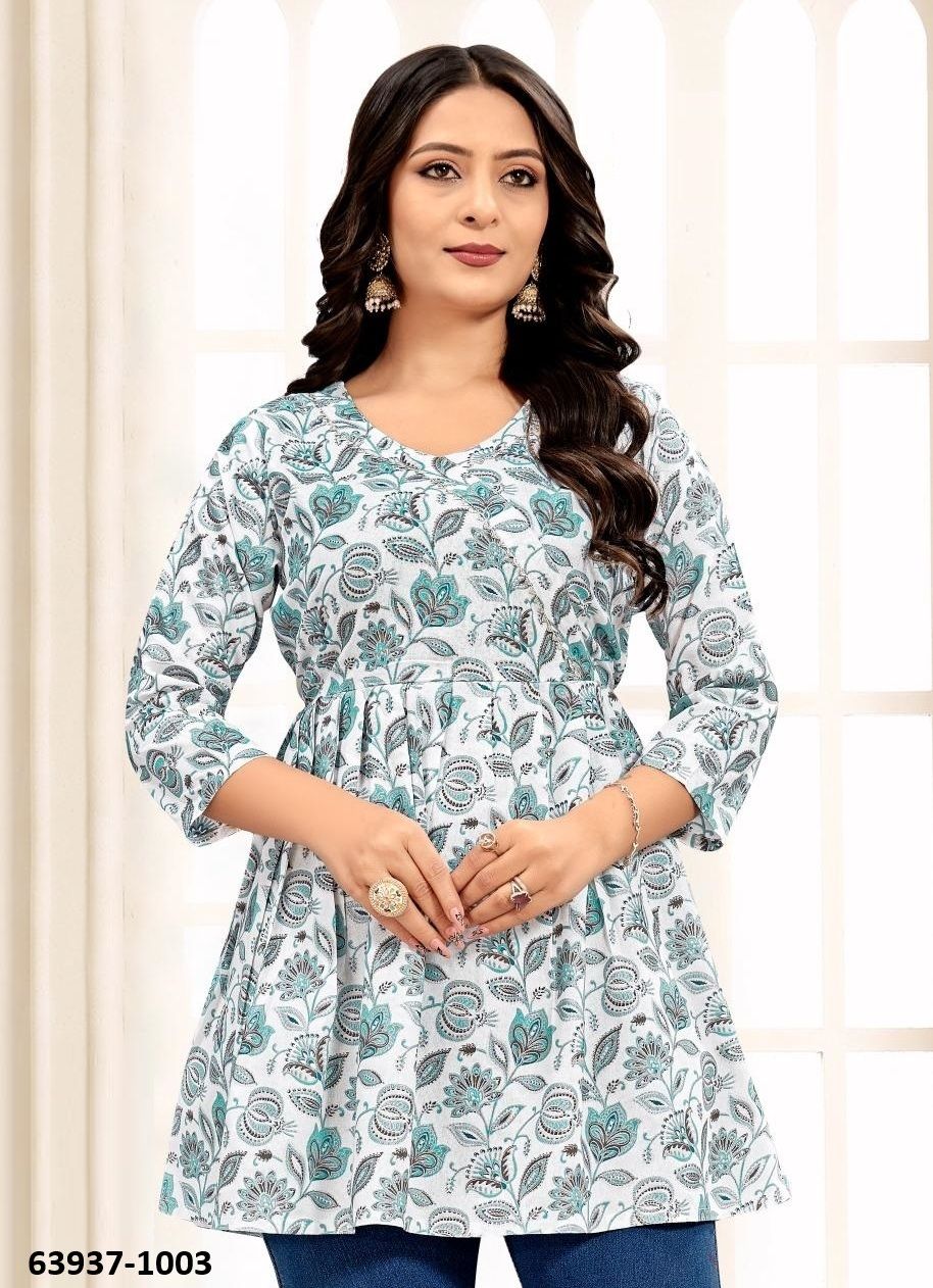 AAROHI 3 - Catalog # 63937 (Set of 4 Readymade Women's Kurtis / Tops) by Tentmen Clothing AAROHI 3 - Catalog # 63937 (Set of 4 Readymade Women's Kurtis / Tops) by Tentmen Clothing