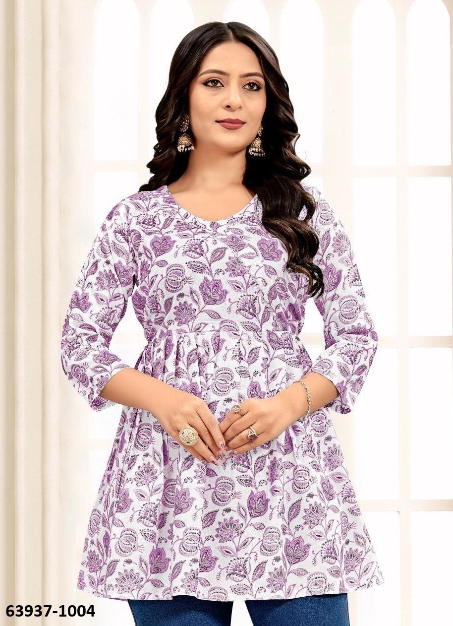 AAROHI 3 - Catalog # 63937 (Set of 4 Readymade Women's Kurtis / Tops) by Tentmen Clothing AAROHI 3 - Catalog # 63937 (Set of 4 Readymade Women's Kurtis / Tops) by Tentmen Clothing