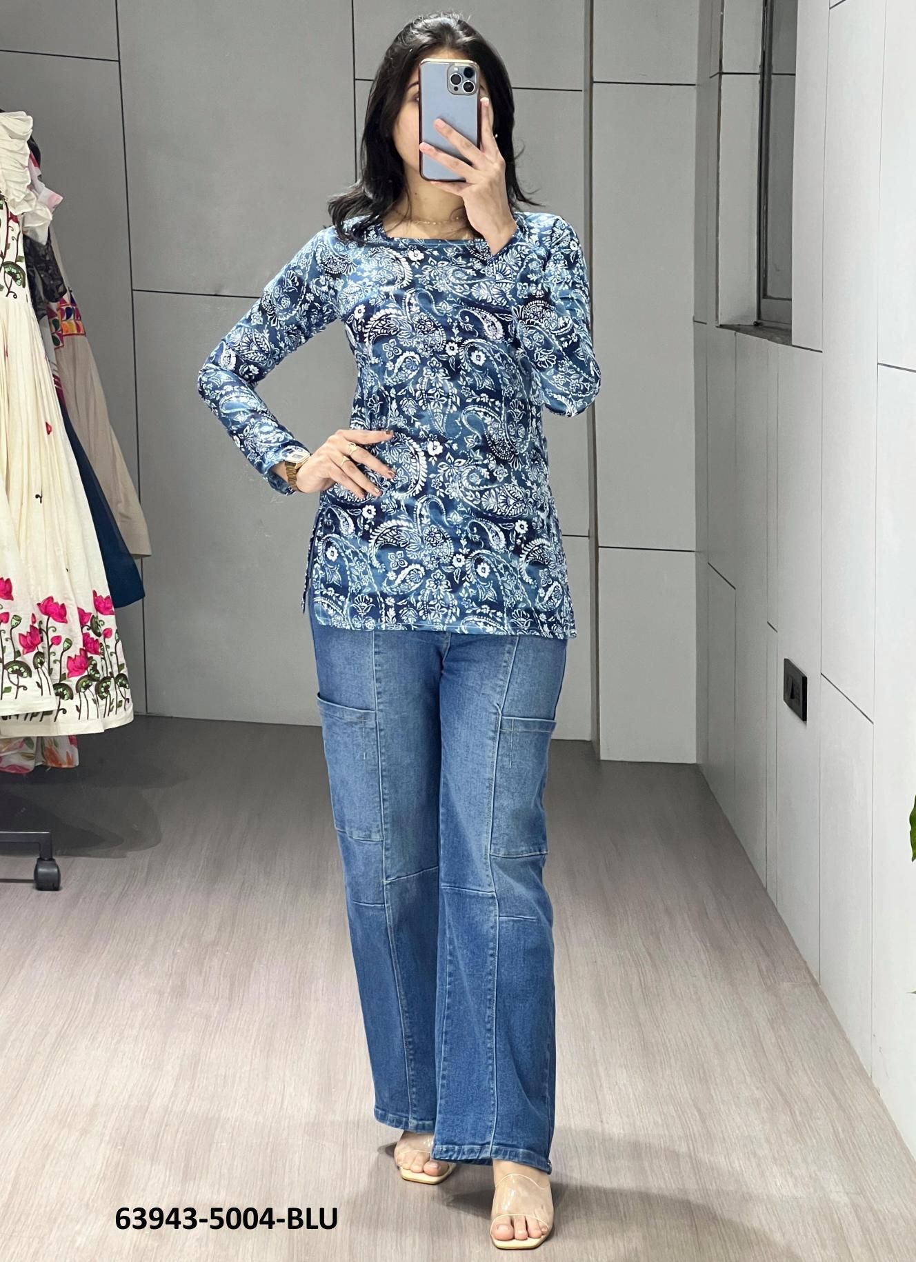 SERIES 5004 - Catalog # 63943 (Set of 7 Readymade Women's Kurtis / Tops) by Tentmen Clothing