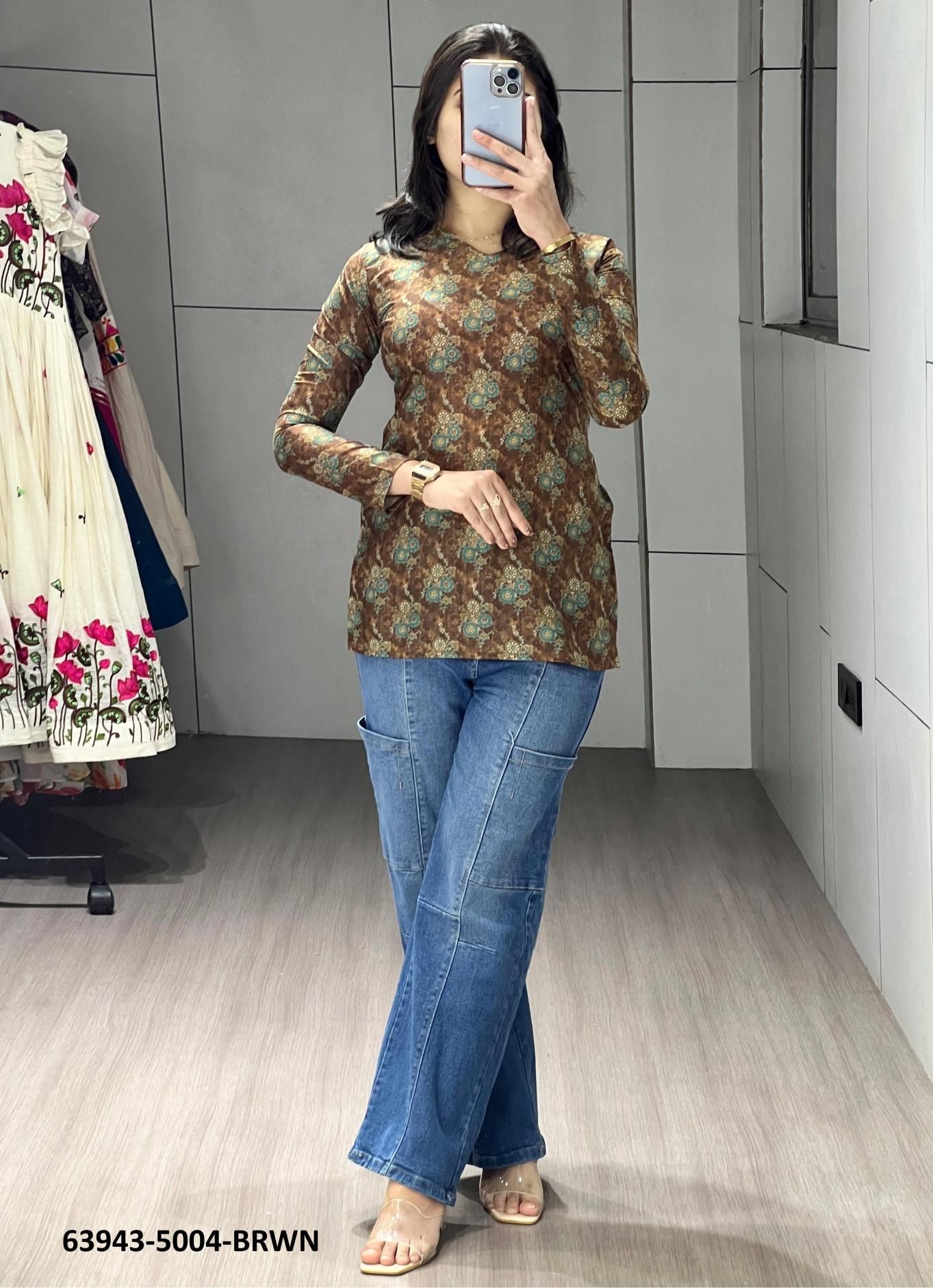 SERIES 5004 - Catalog # 63943 (Set of 7 Readymade Women's Kurtis / Tops) by Tentmen Clothing