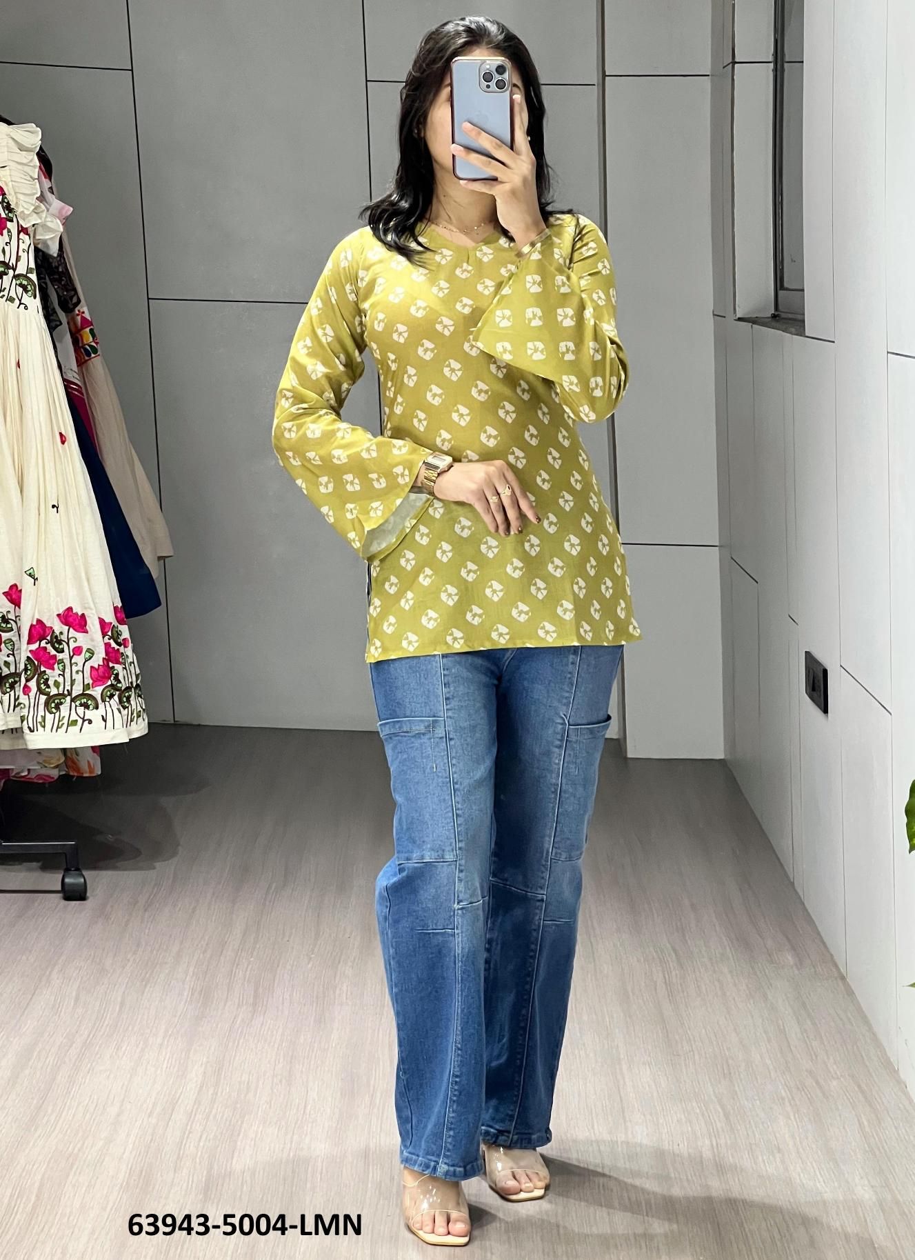 SERIES 5004 - Catalog # 63943 (Set of 7 Readymade Women's Kurtis / Tops) by Tentmen Clothing