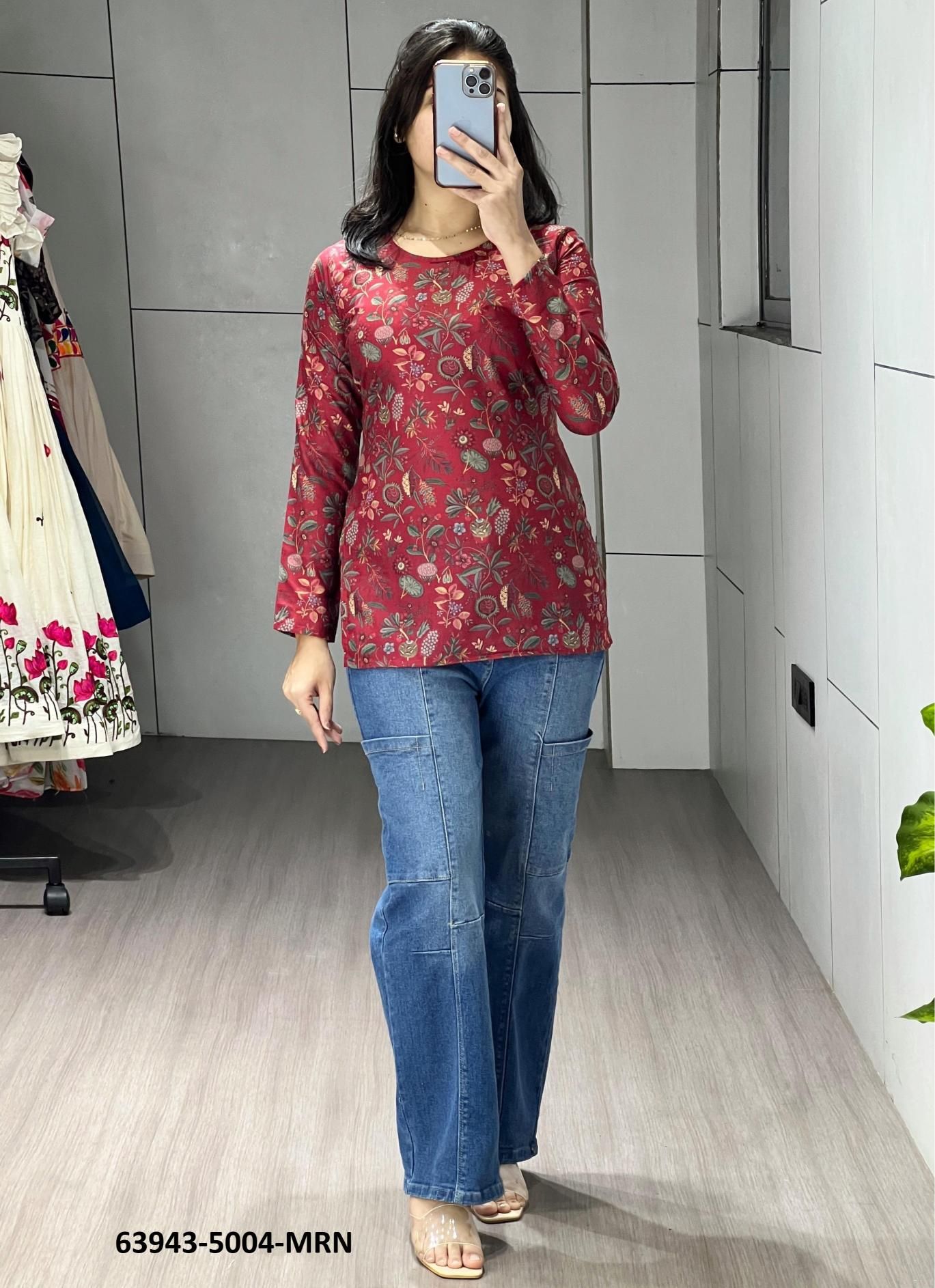 SERIES 5004 - Catalog # 63943 (Set of 7 Readymade Women's Kurtis / Tops) by Tentmen Clothing