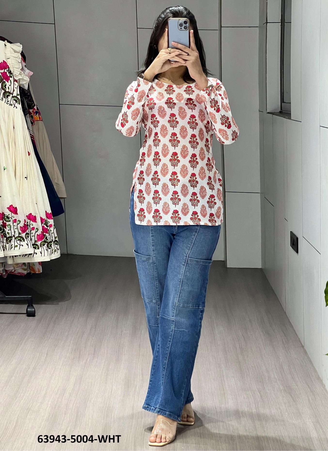 SERIES 5004 - Catalog # 63943 (Set of 7 Readymade Women's Kurtis / Tops) by Tentmen Clothing